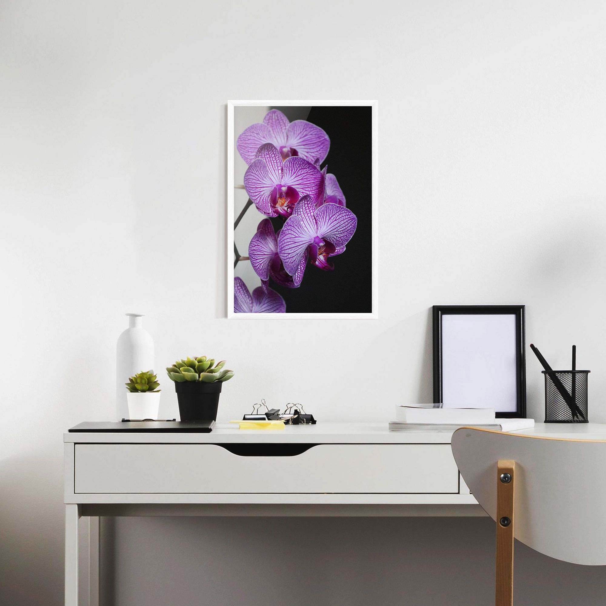 Purple Orchid On Black mockup 7