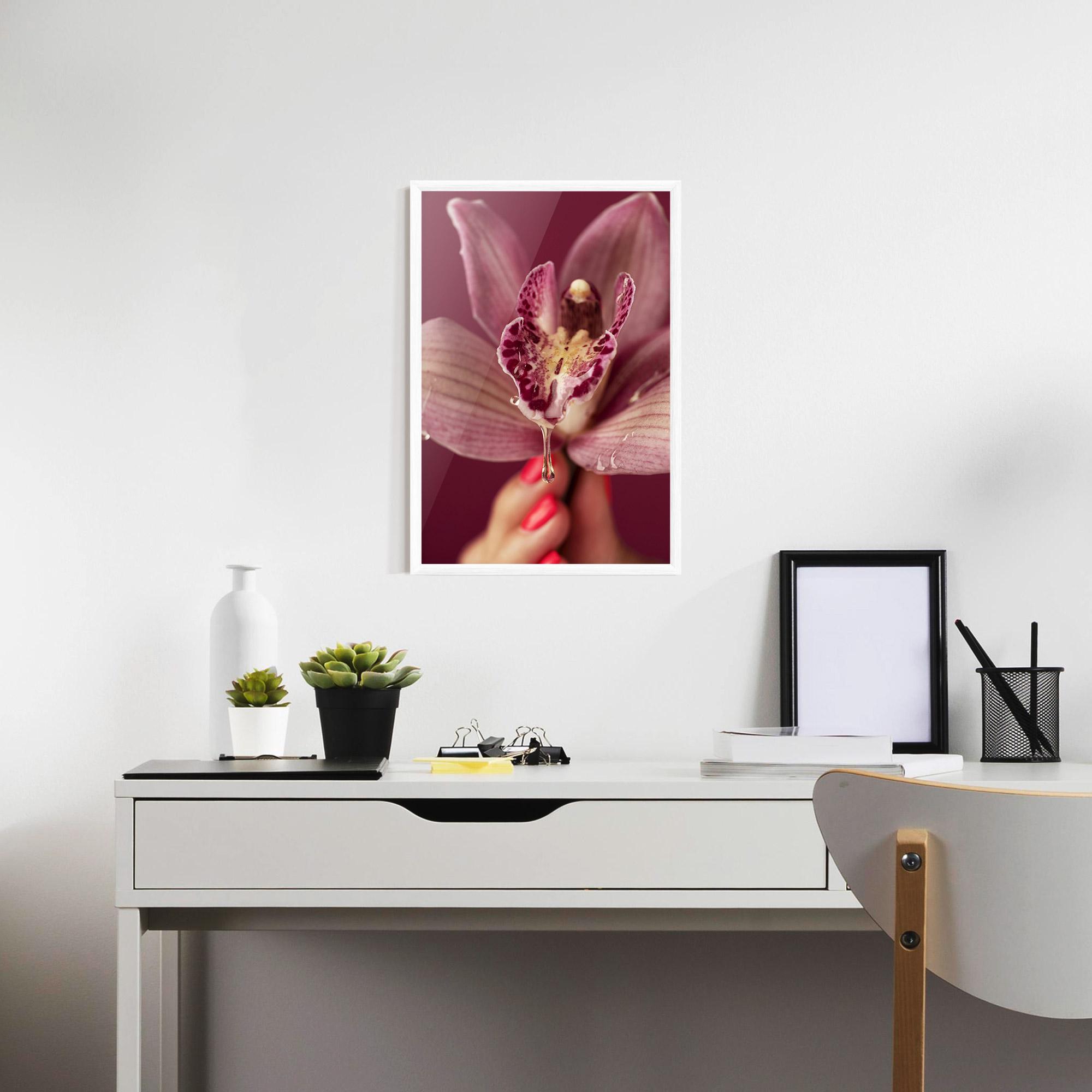Gerahmte Poster Wet Orchid mockup 7
