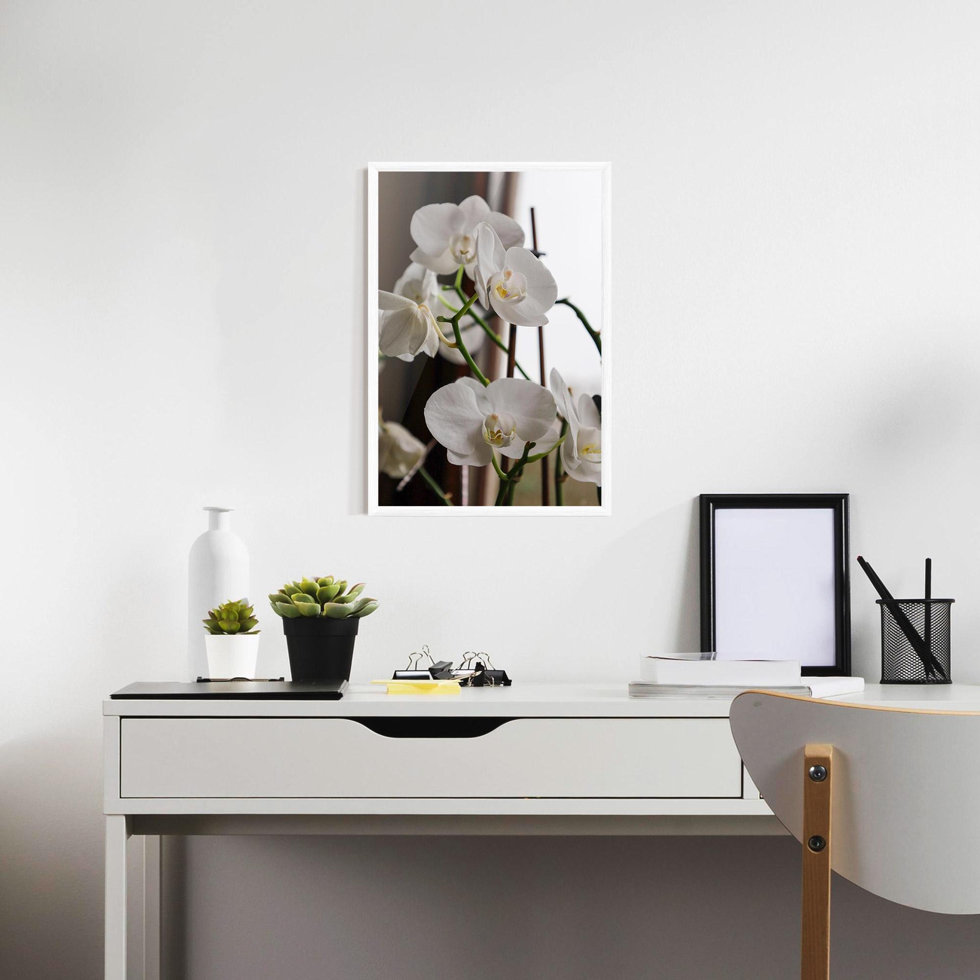 Gerahmte Poster White Orchid Growing mockup 7