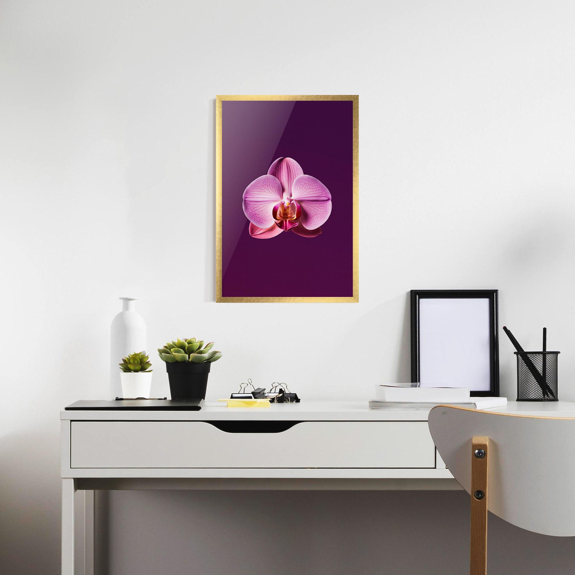 Gerahmte Poster Purple Orchid mockup 7