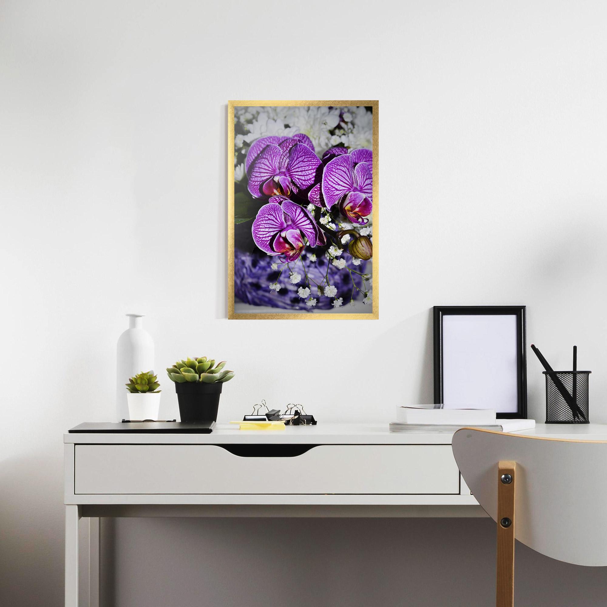 Gerahmte Poster Purple Orchids mockup 7