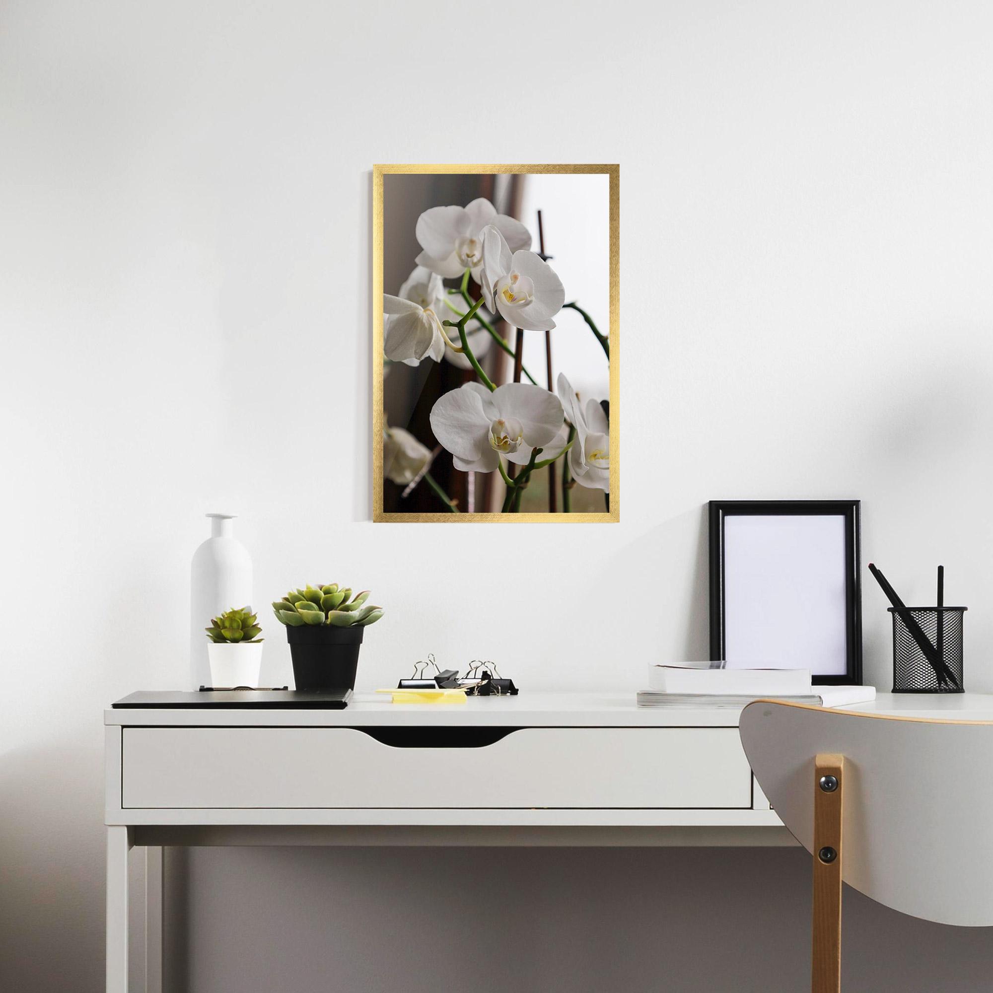 Gerahmte Poster White Orchid Growing mockup 7