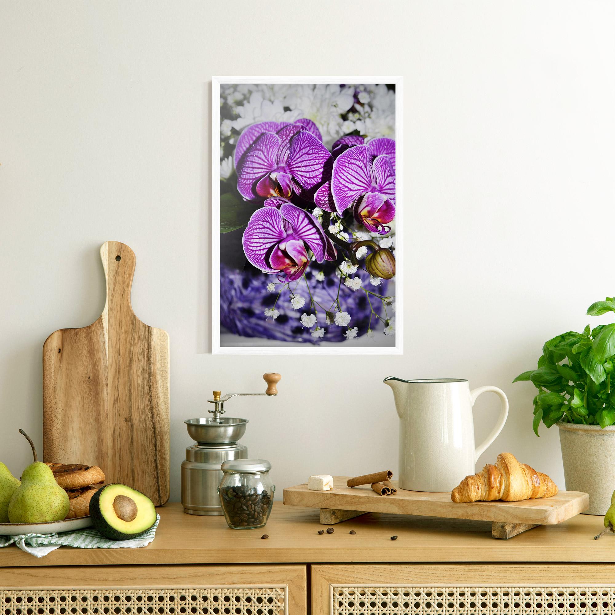 Gerahmte Poster Purple Orchids mockup 8