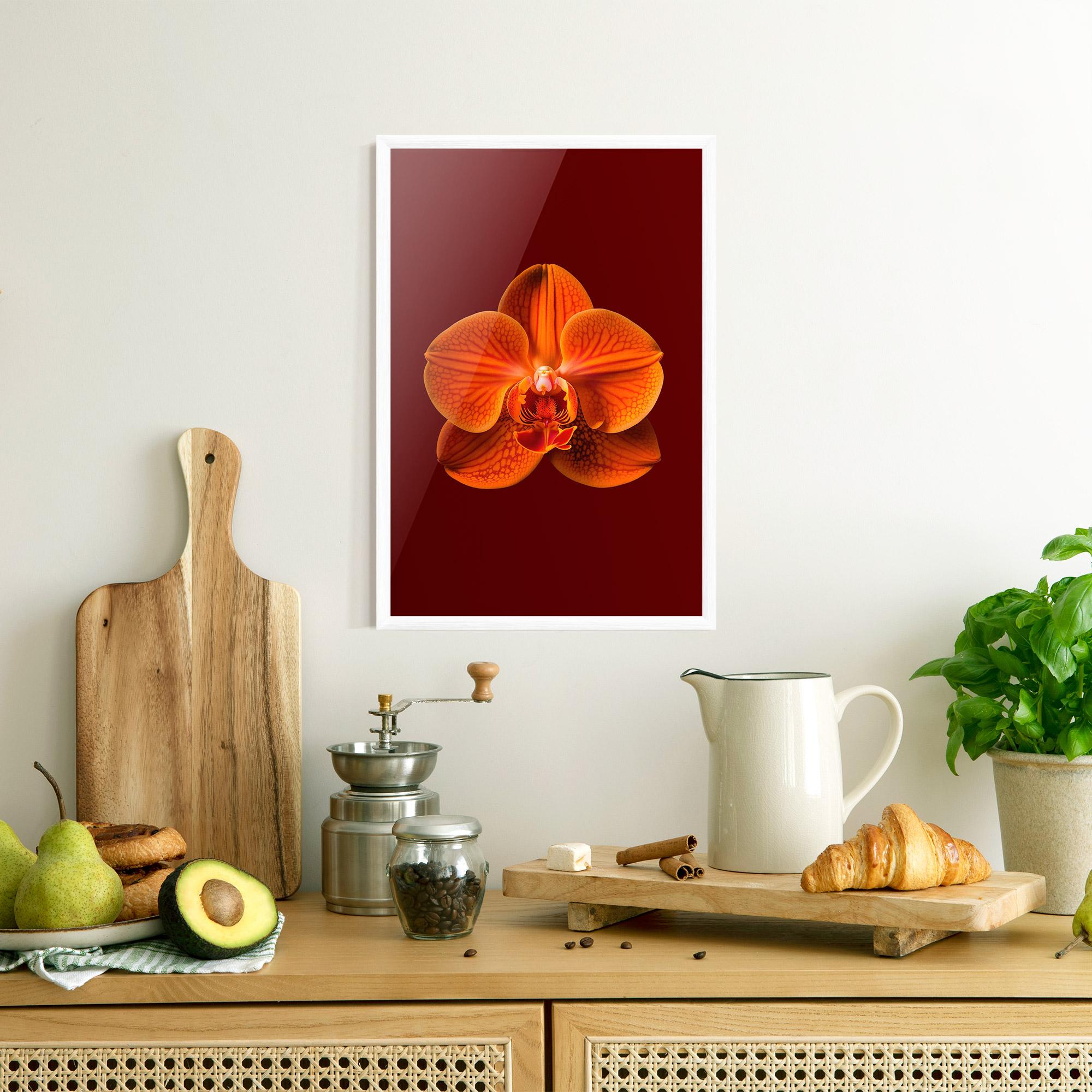 Gerahmte Poster Strong Orange Orchid mockup 8
