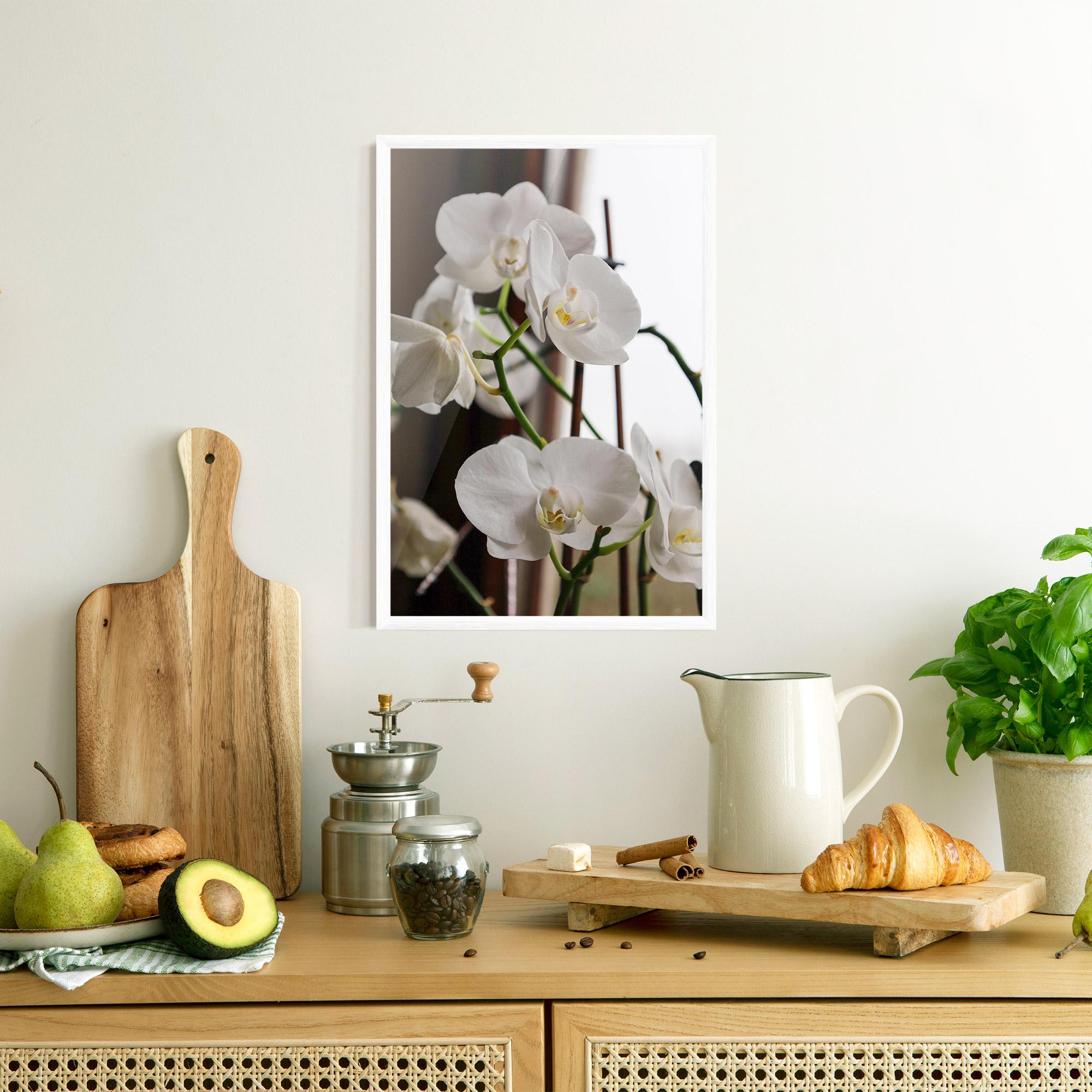 Gerahmte Poster White Orchid Growing mockup 8