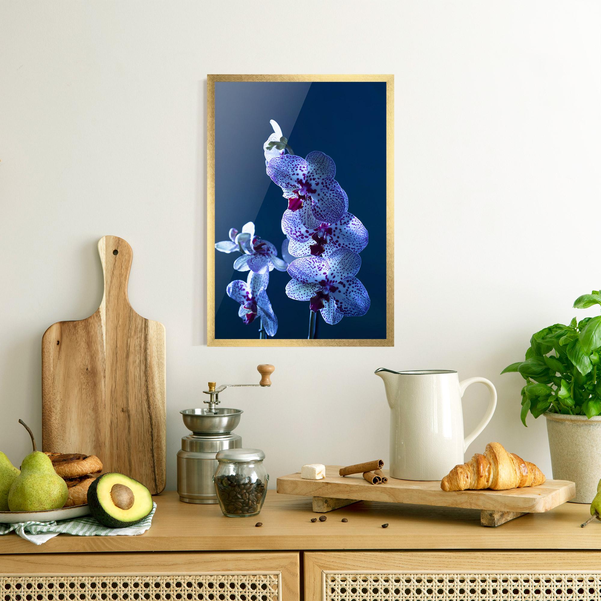 Gerahmte Poster Blue Light Orchid mockup 8
