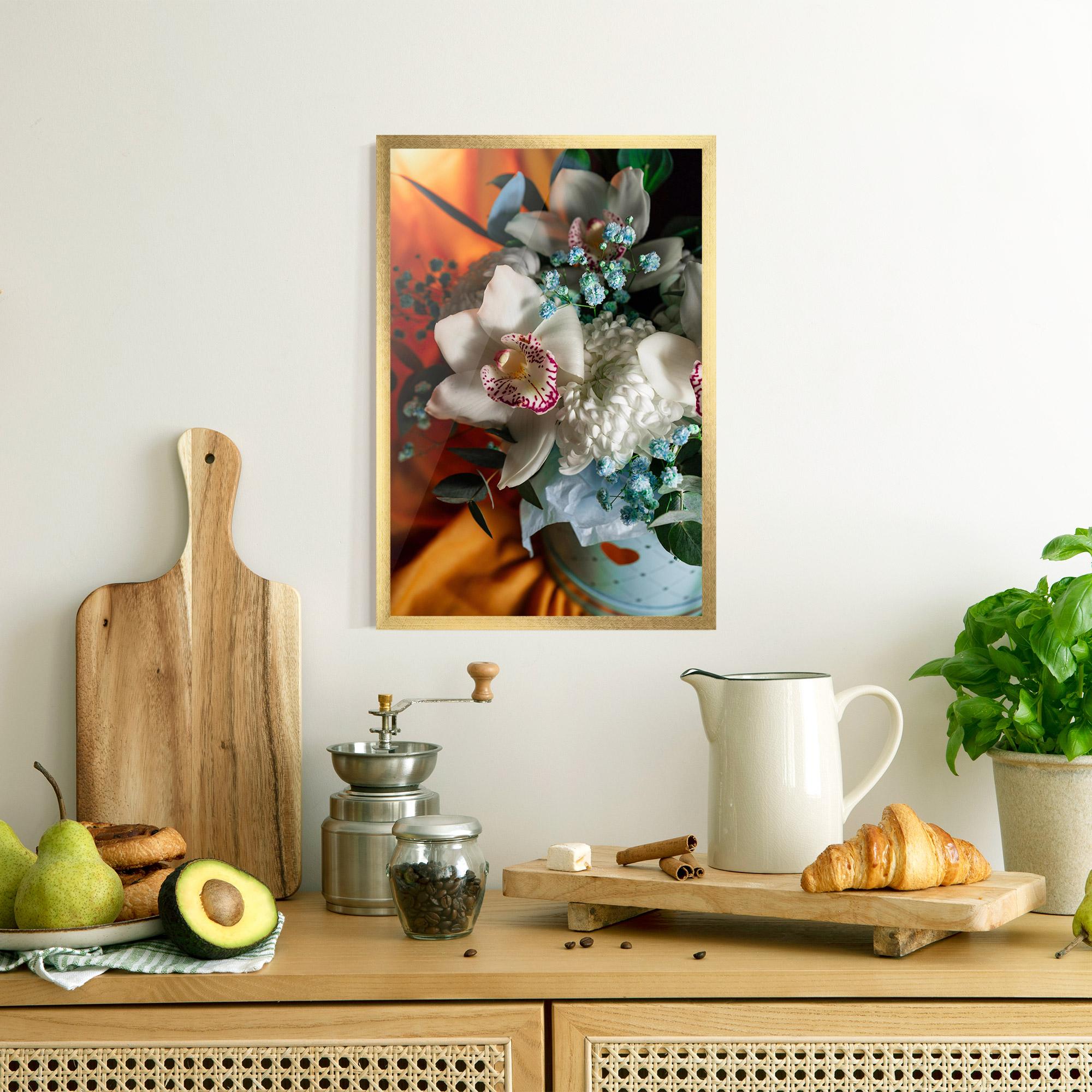 Gerahmte Poster Orchid In Vase mockup 8