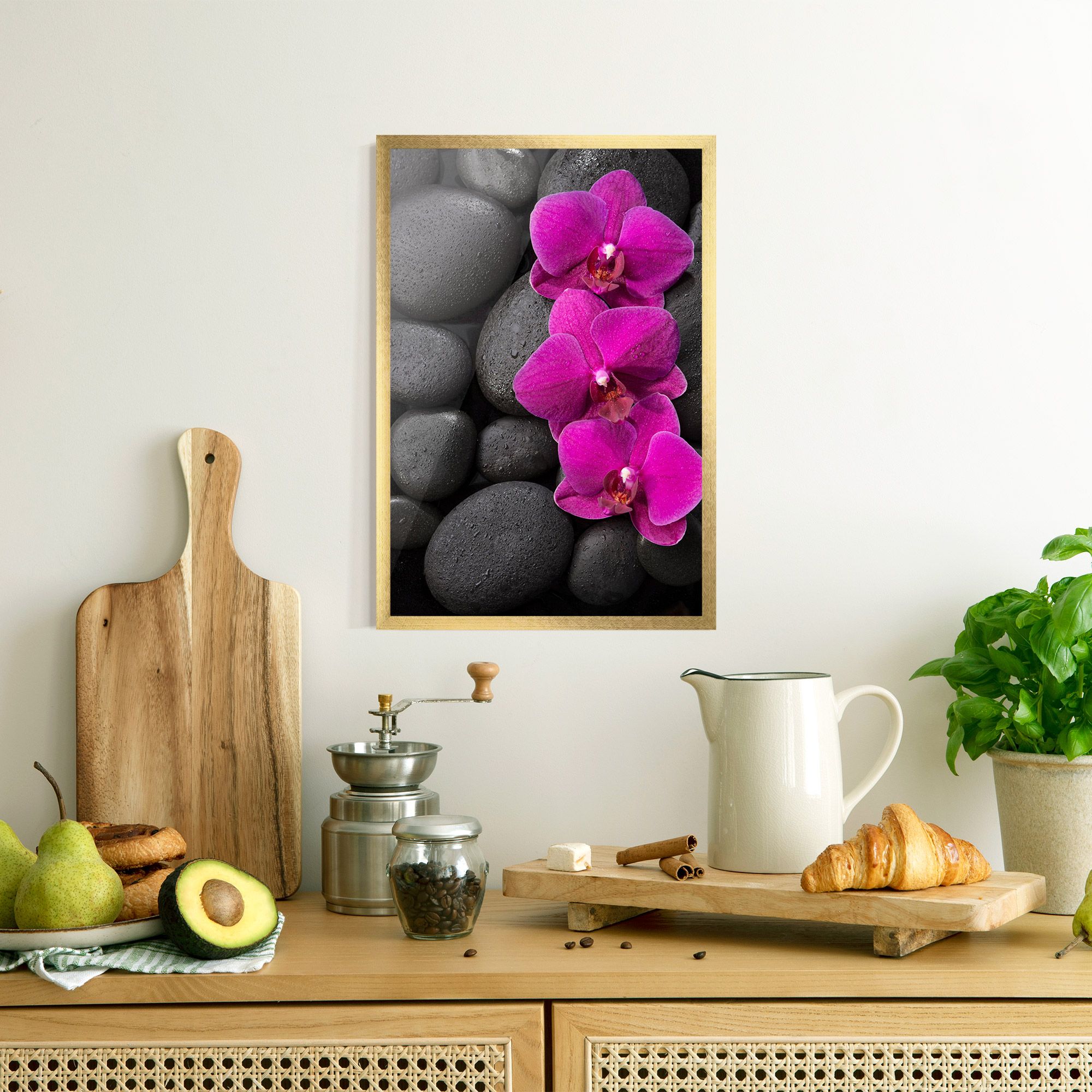Purple Orchid On Rocks mockup 8