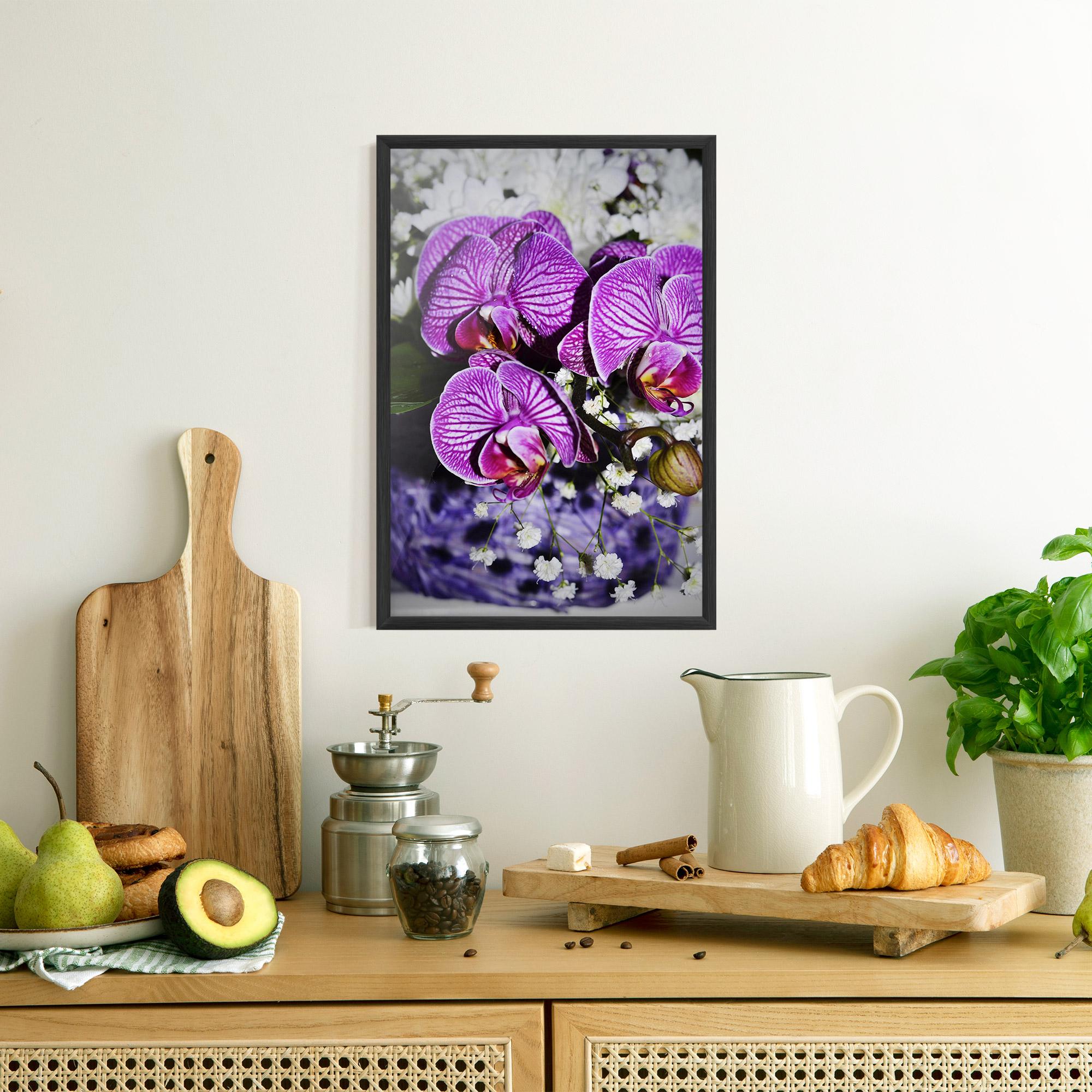 Gerahmte Poster Purple Orchids mockup 8