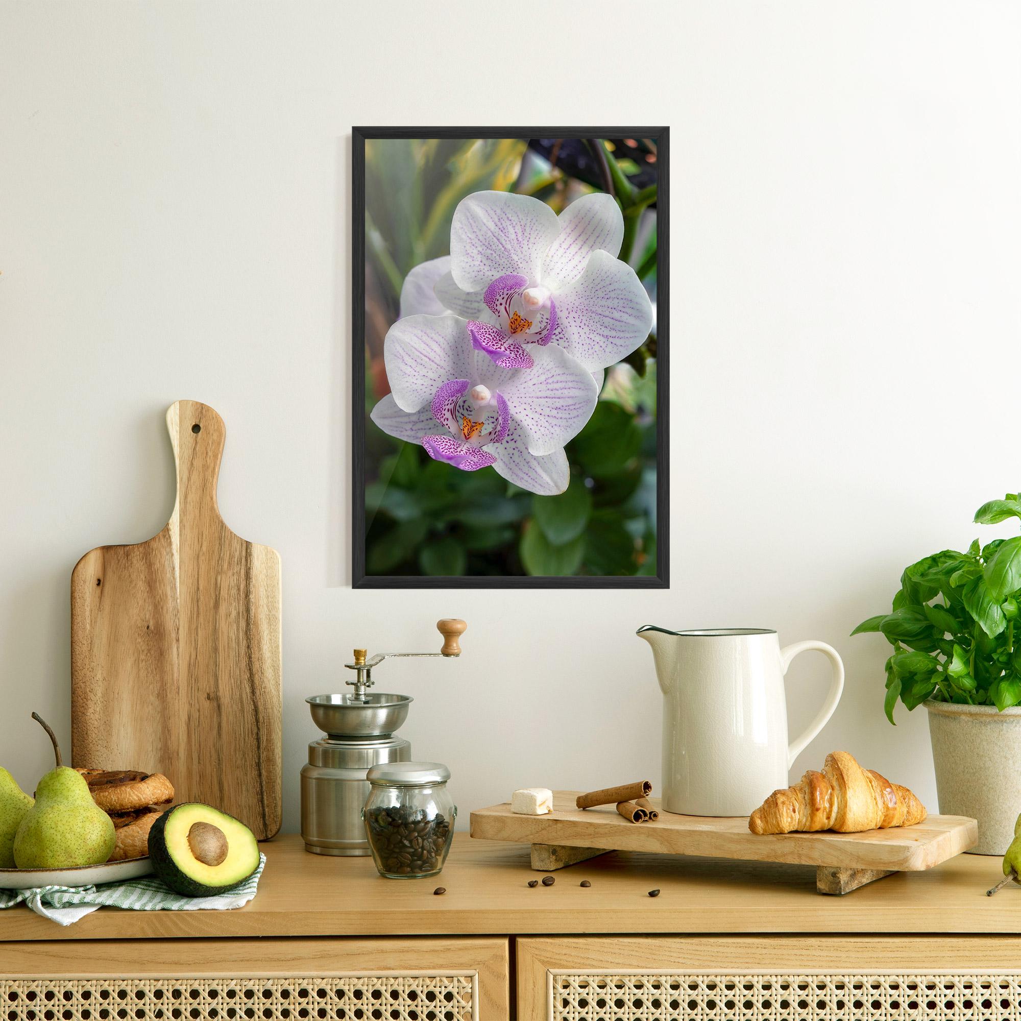Gerahmte Poster White Orchids mockup 8