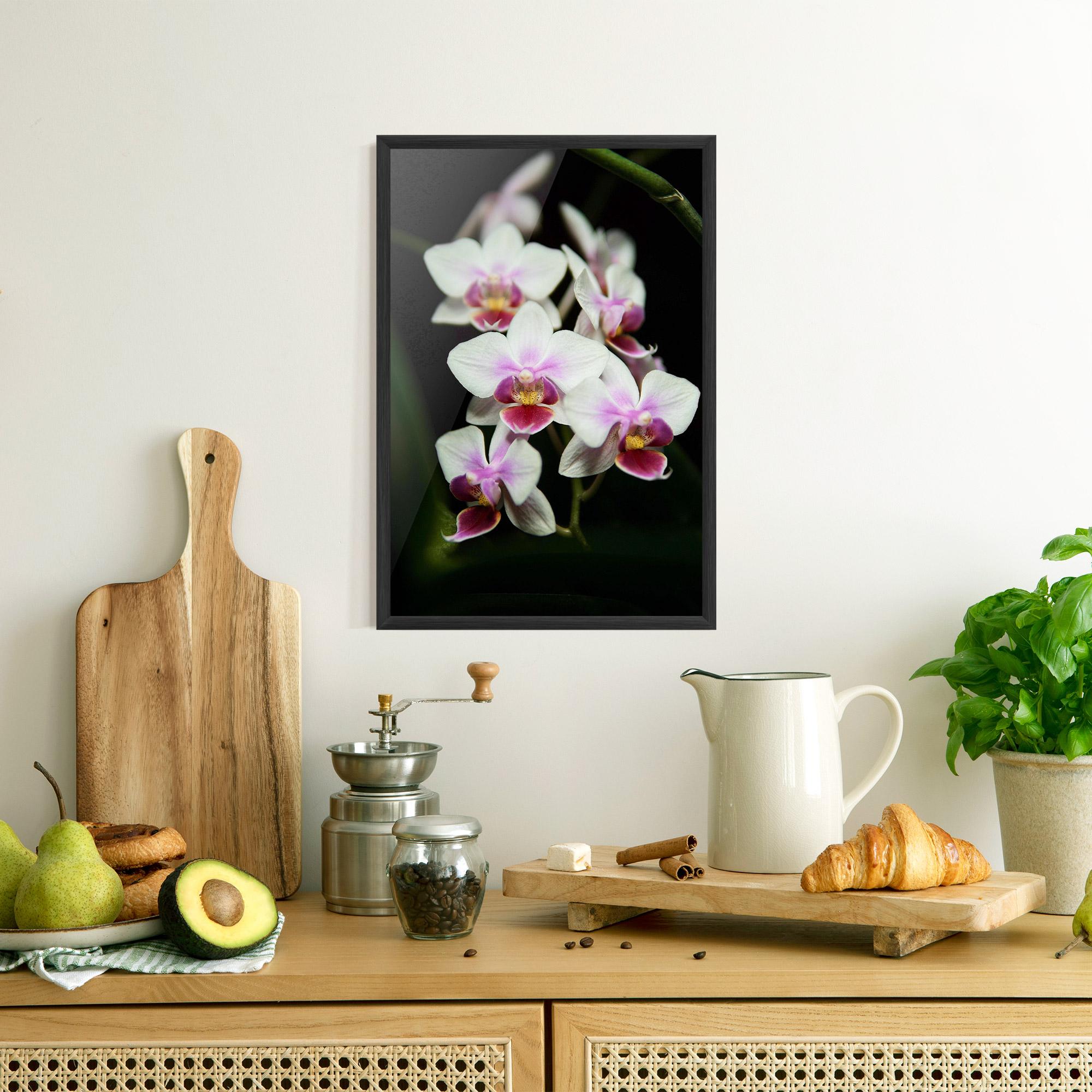 Gerahmte Poster Wild White Purple Orchid mockup 8