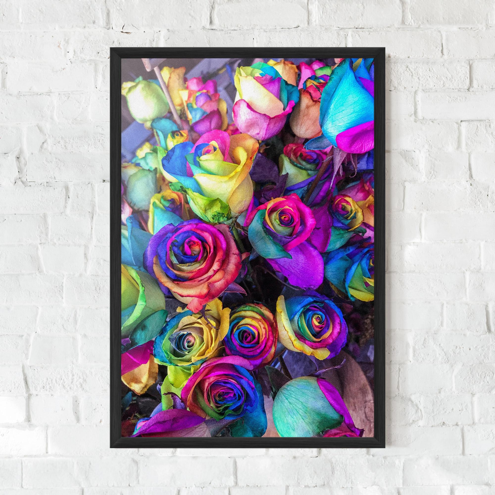 Gerahmte Poster Collorfull Flowers mockup 0