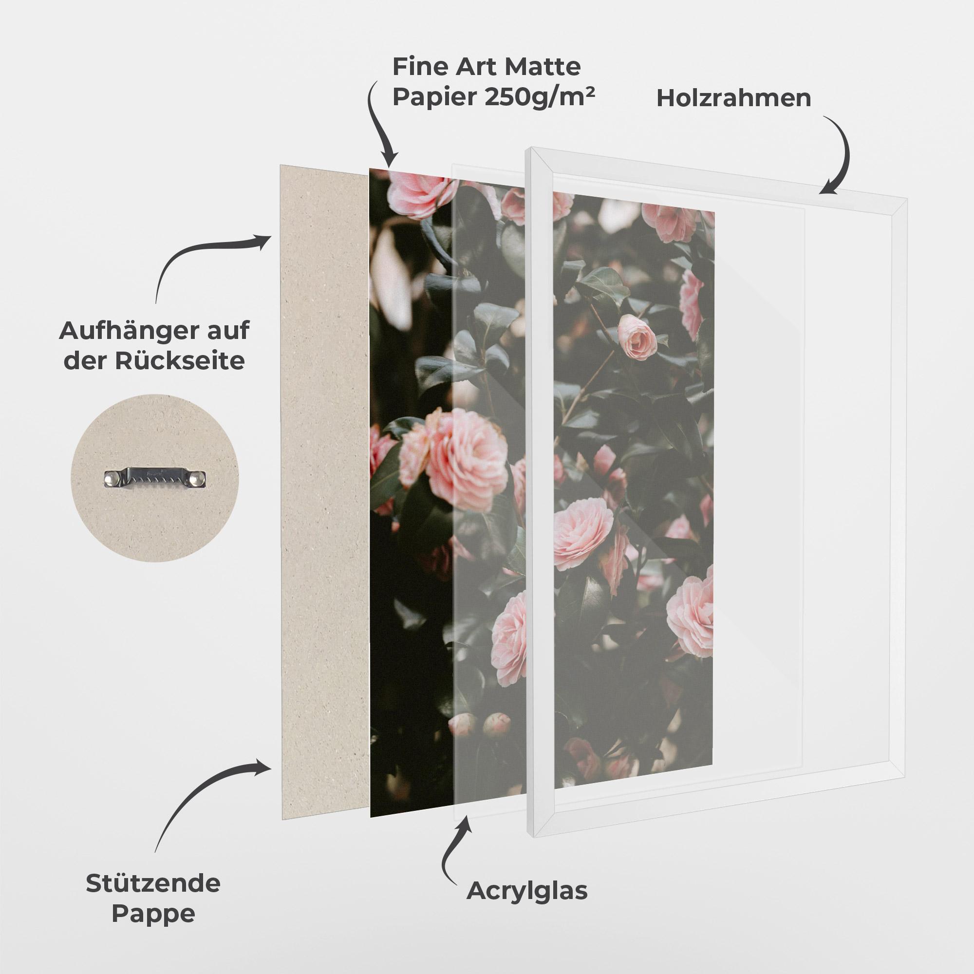 Gerahmte Poster Rose Tree mockup 1