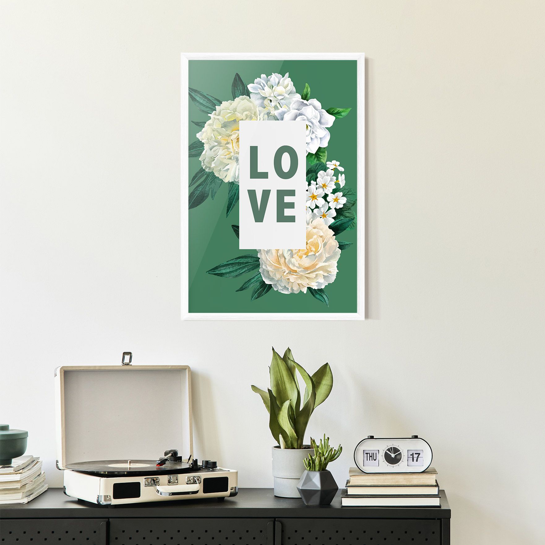 Love Green Rose mockup 2