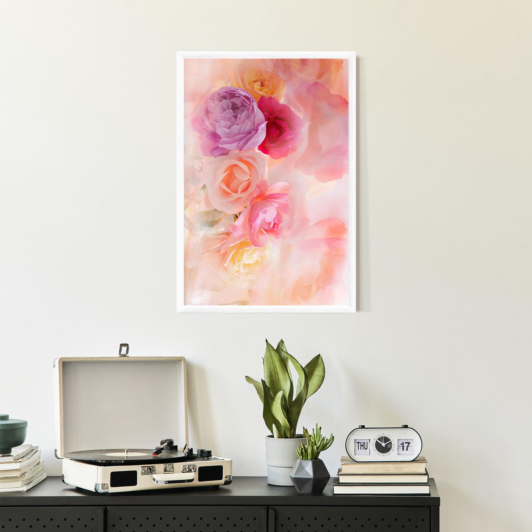 Gerahmte Poster Pastel Color Roses mockup 2