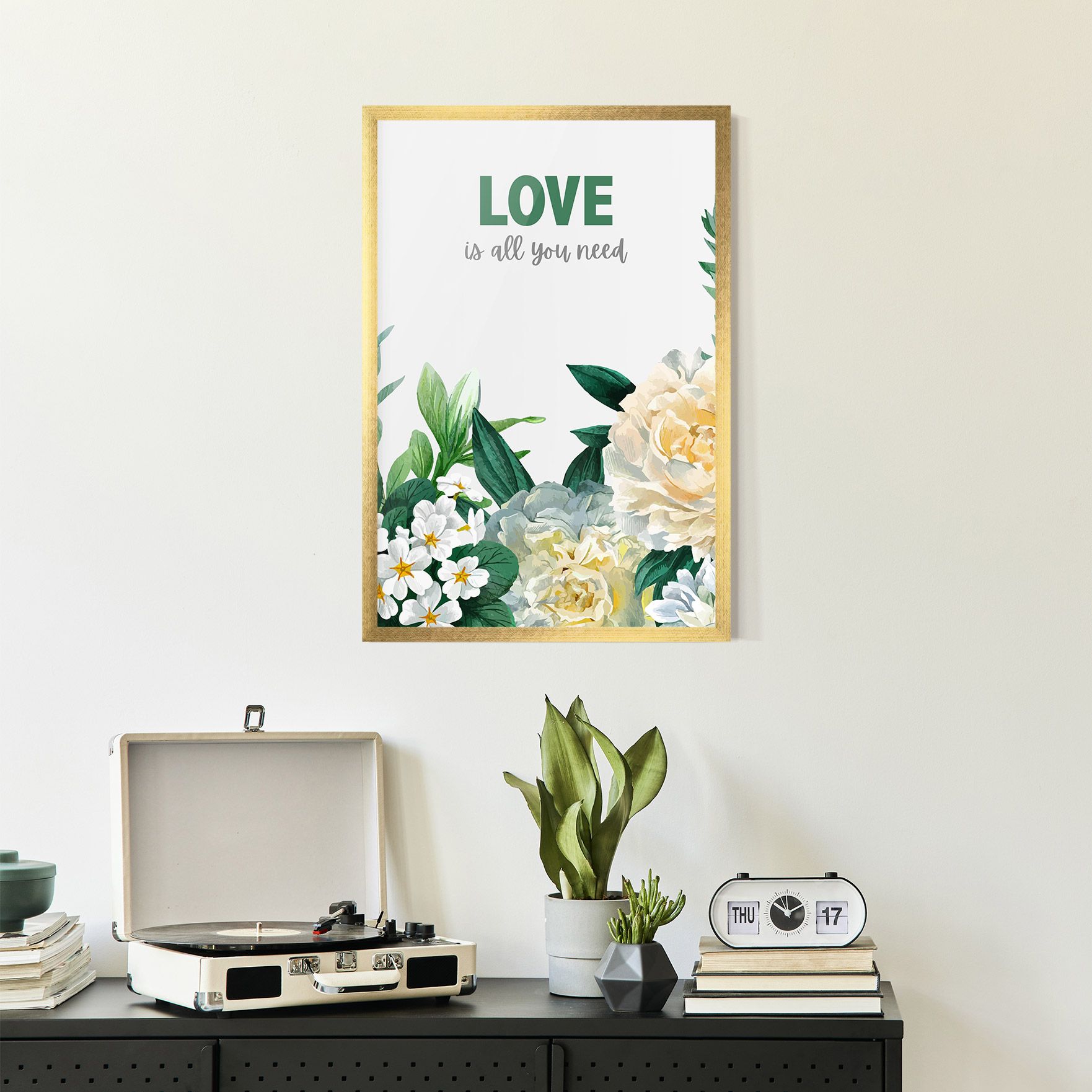 Green Rose Love mockup 2