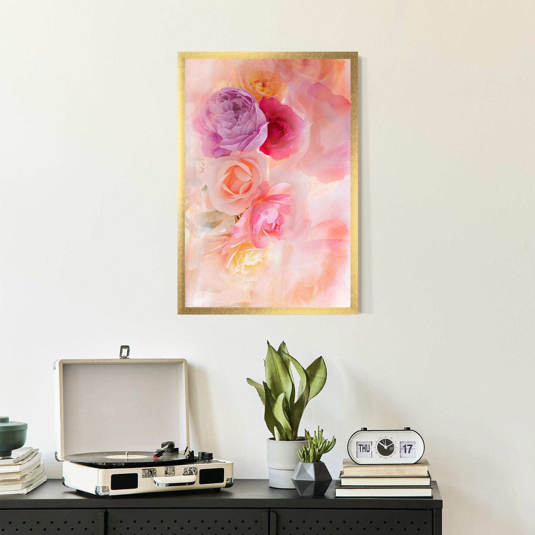 Gerahmte Poster Pastel Color Roses mockup 2