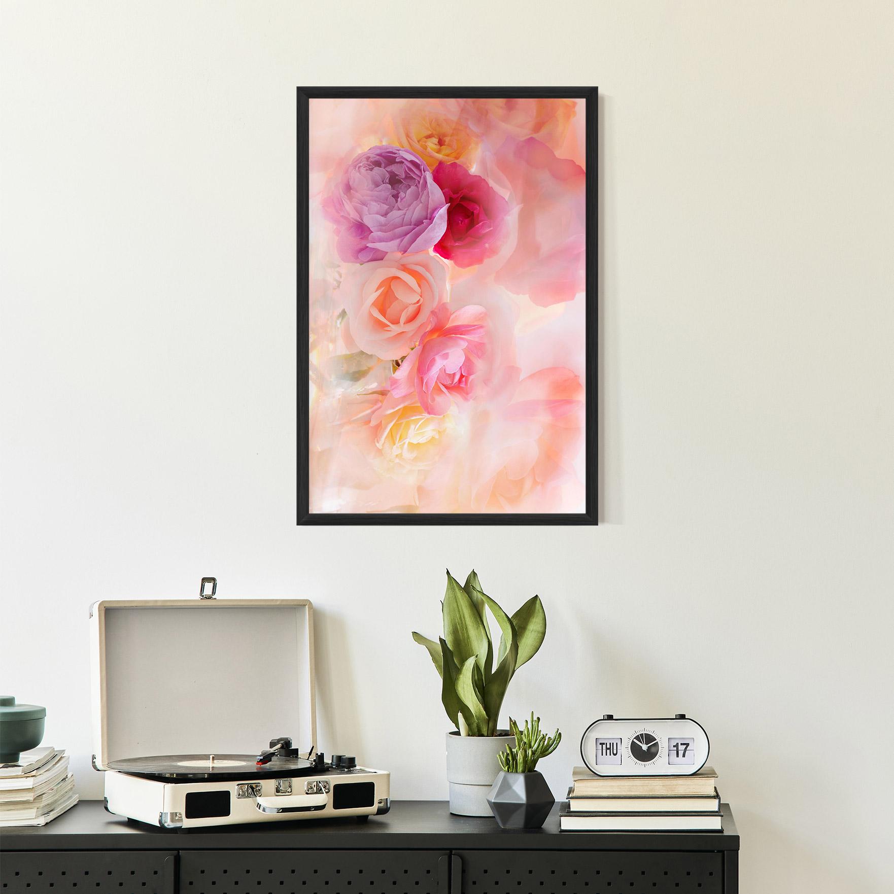 Gerahmte Poster Pastel Color Roses mockup 2