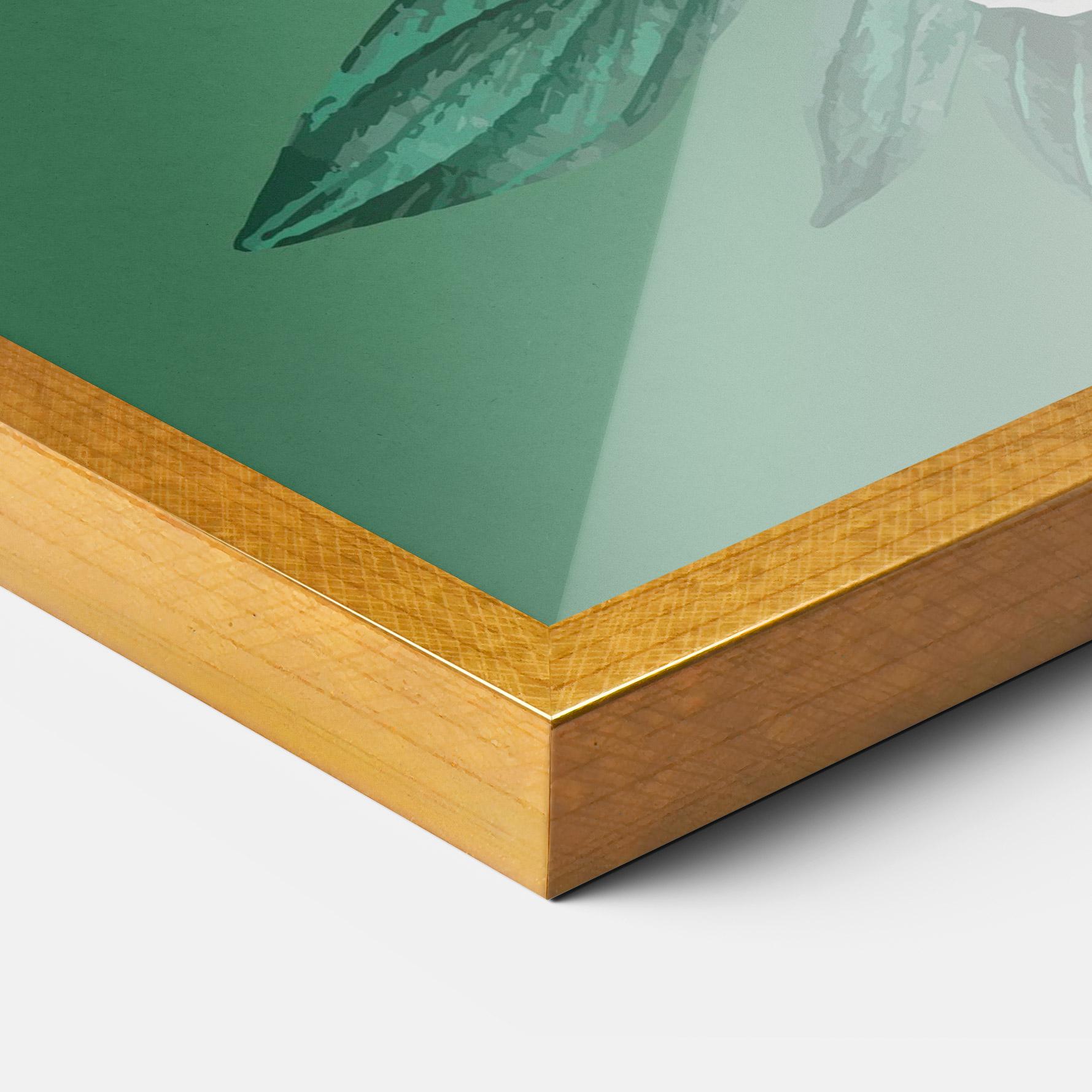 Gerahmte Poster Love Green Rose mockup 3