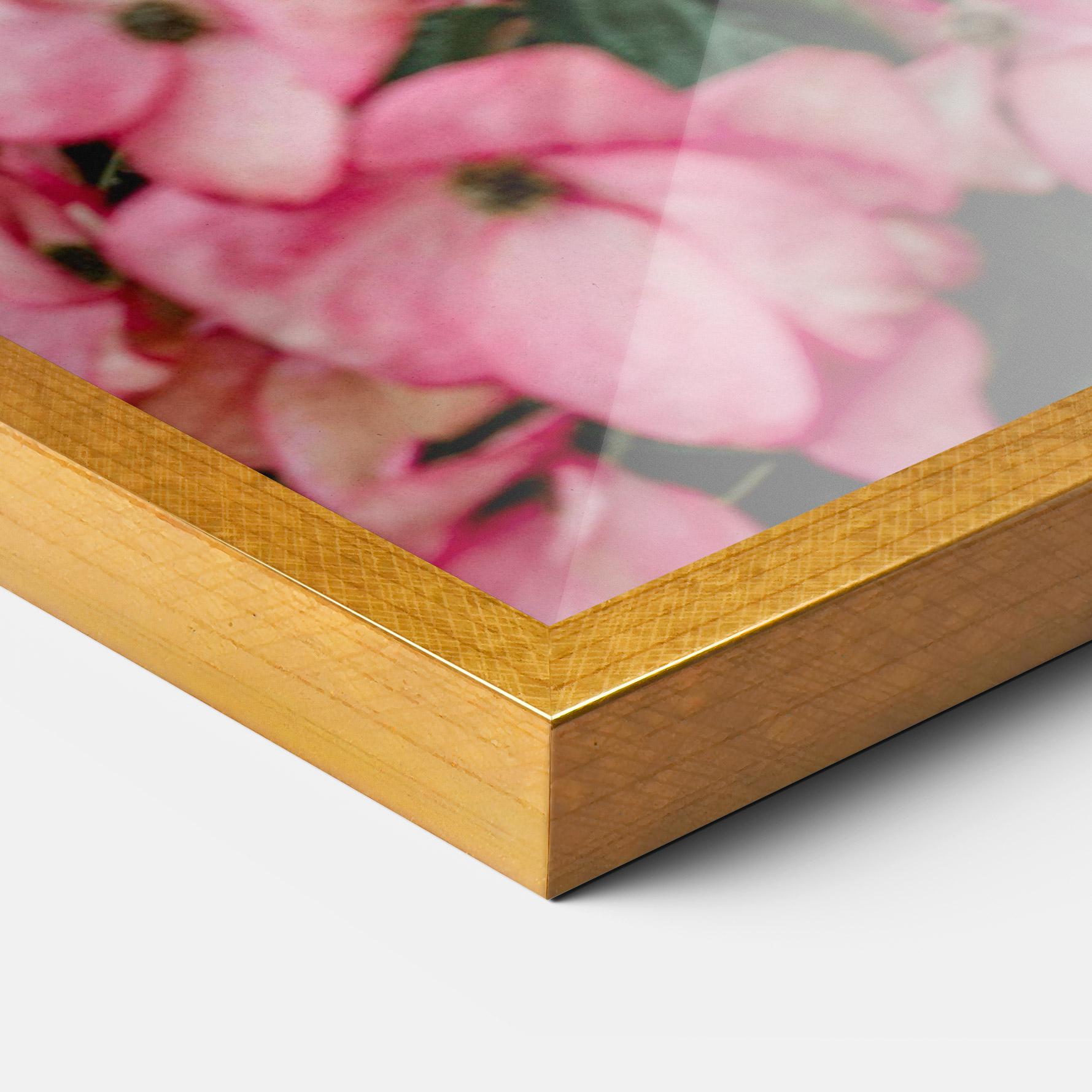 Gerahmte Poster Pink Rose Flower Tree mockup 3