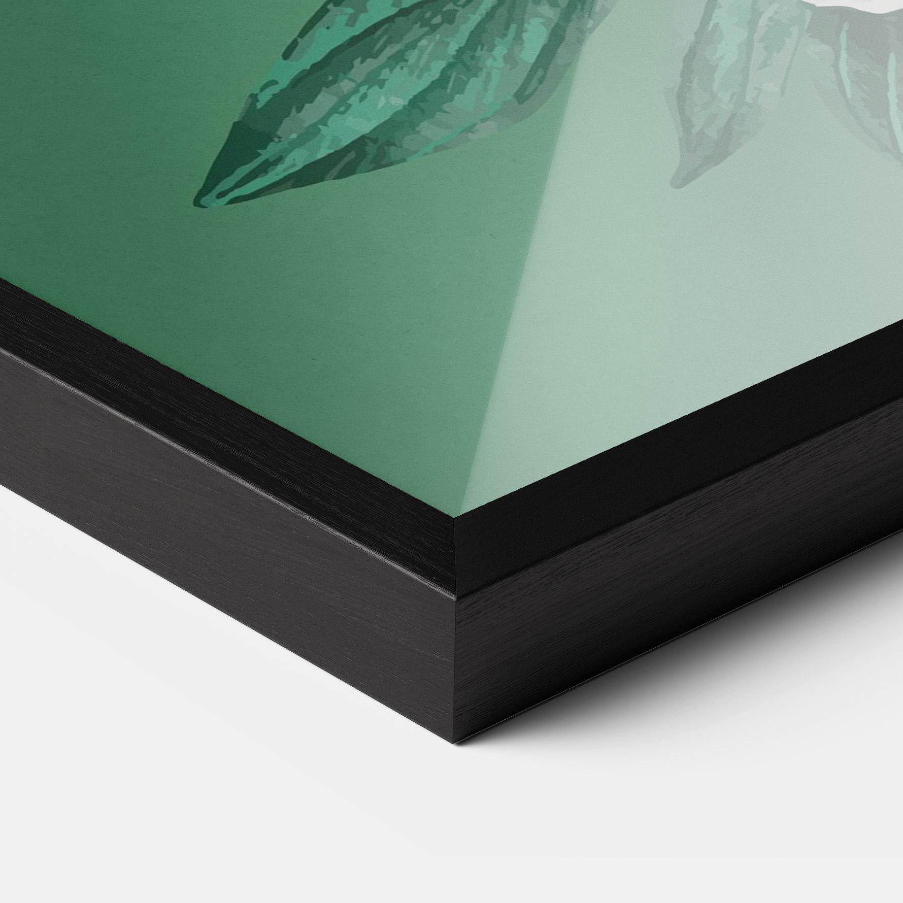 Gerahmte Poster Love Green Rose mockup 3