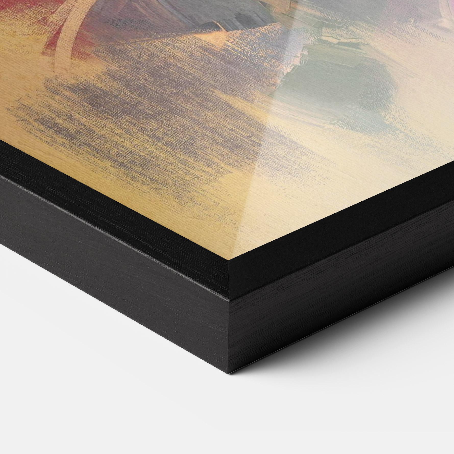 Gerahmte Poster Pink Rose Painting mockup 3