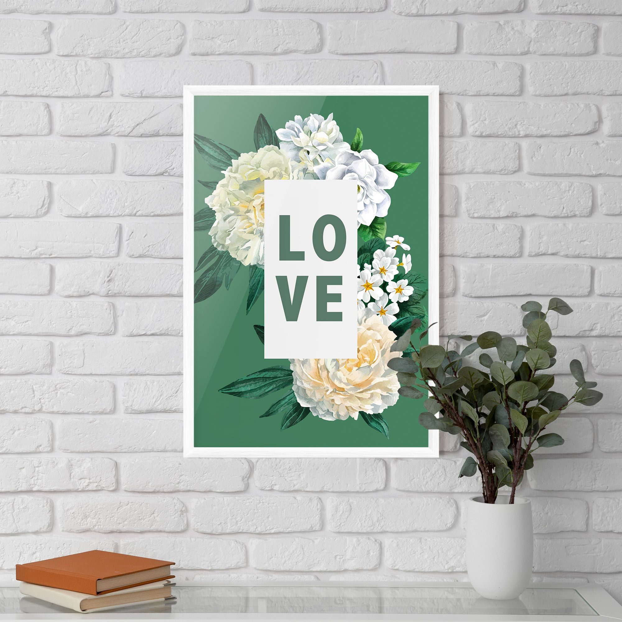 Love Green Rose mockup 5