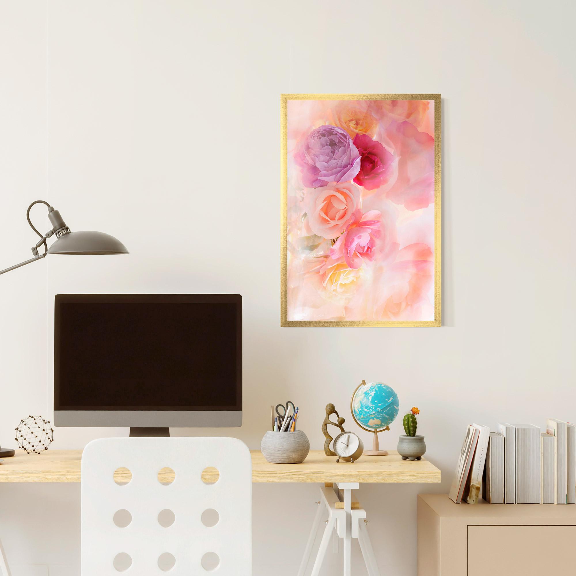 Gerahmte Poster Pastel Color Roses mockup 6