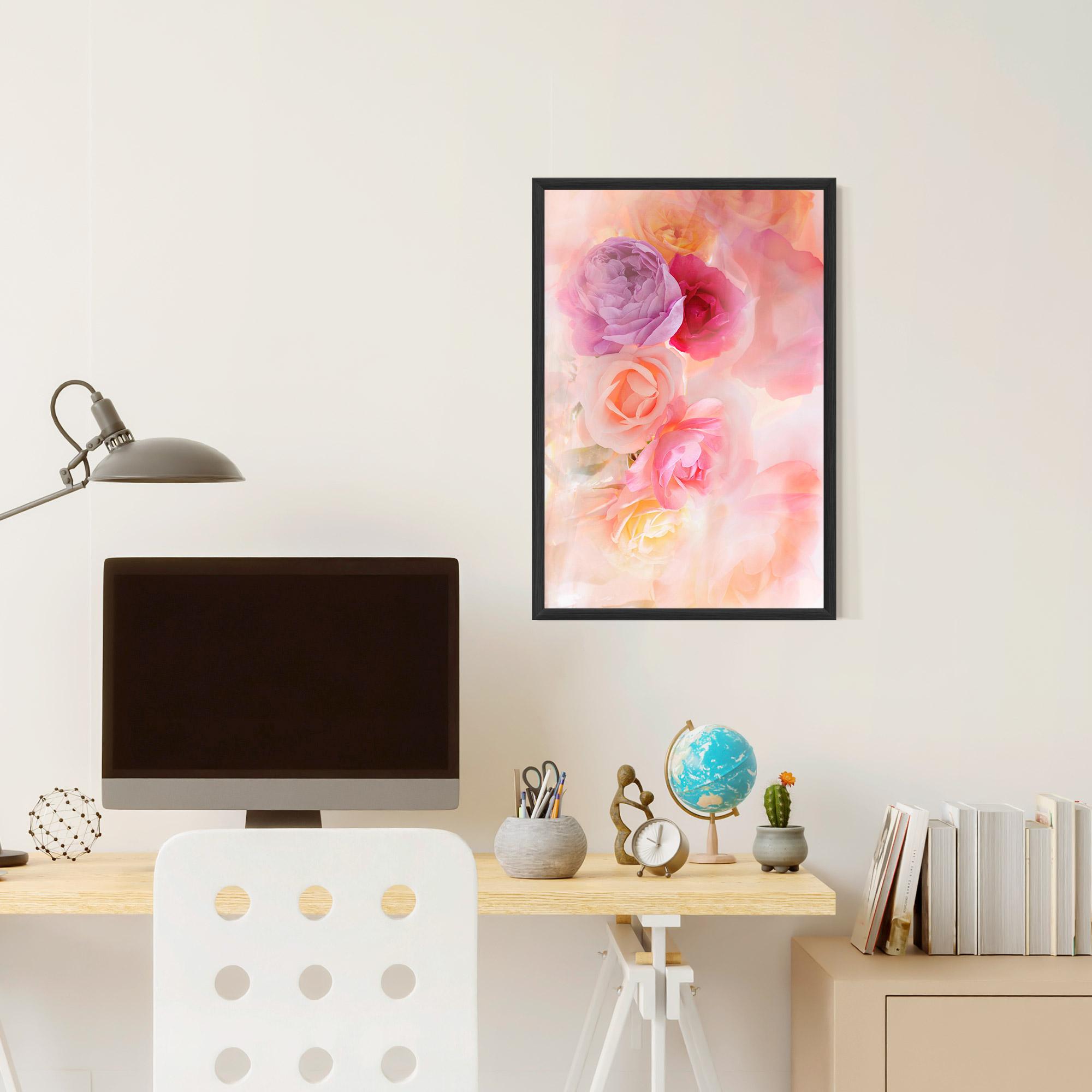 Gerahmte Poster Pastel Color Roses mockup 6