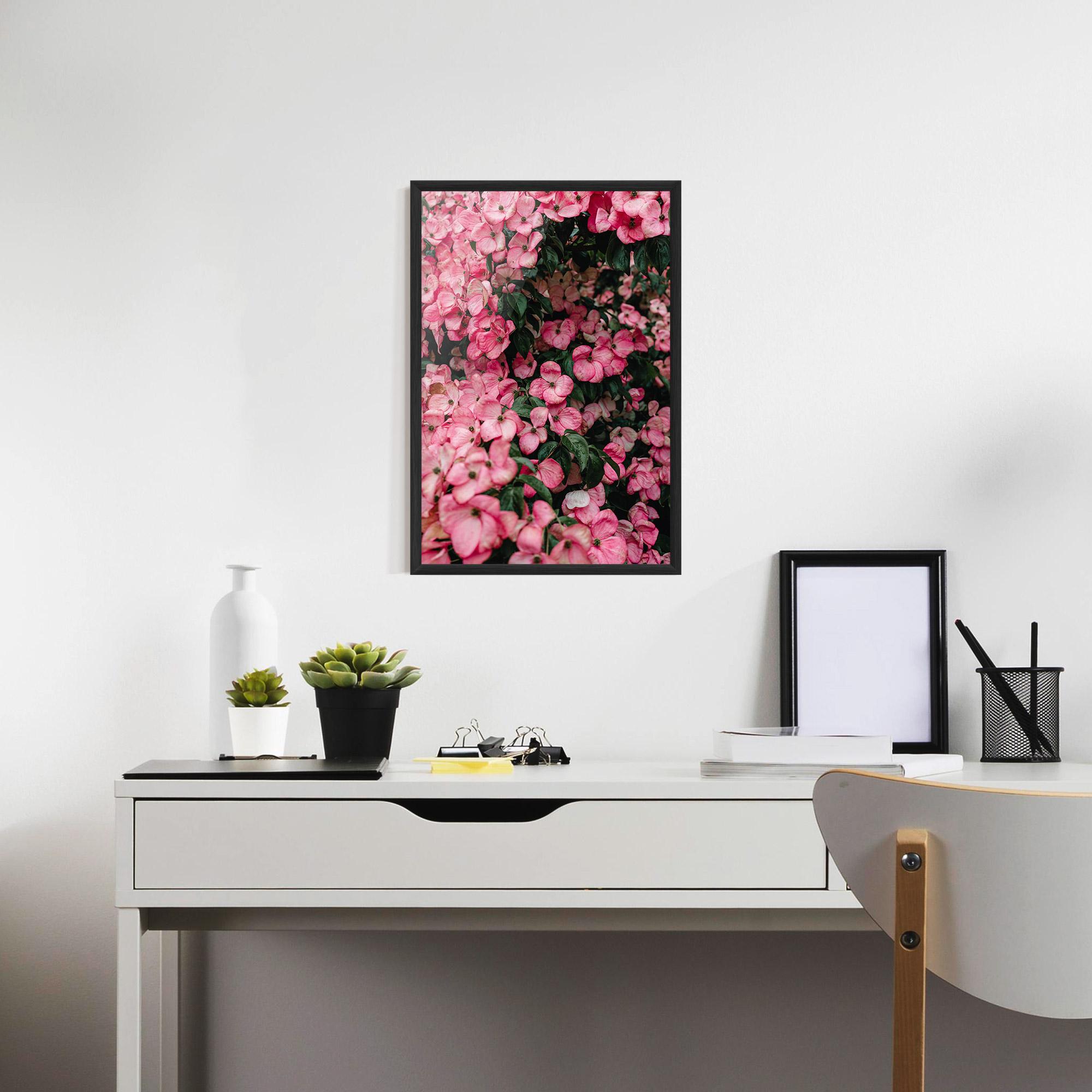 Gerahmte Poster Pink Rose Flower Tree mockup 7