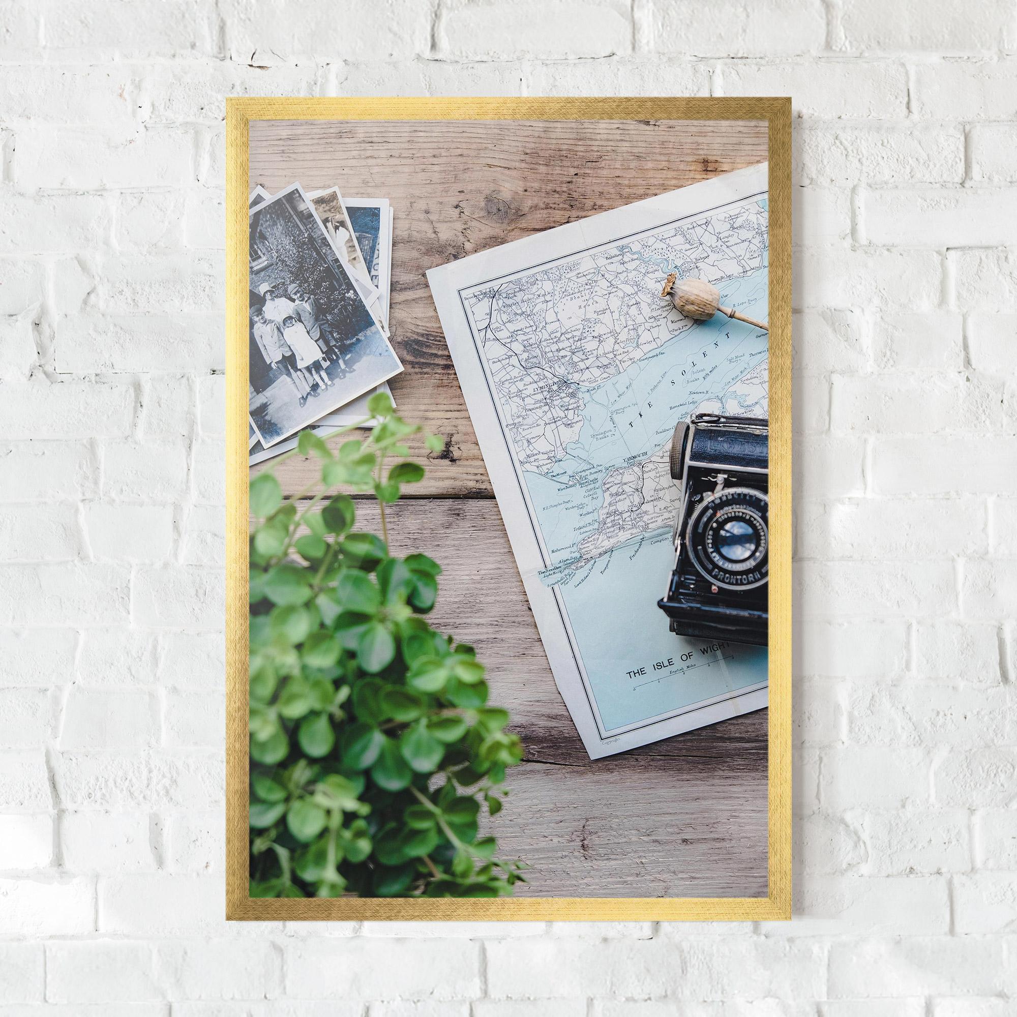 Gerahmte Poster Camera Map mockup 0