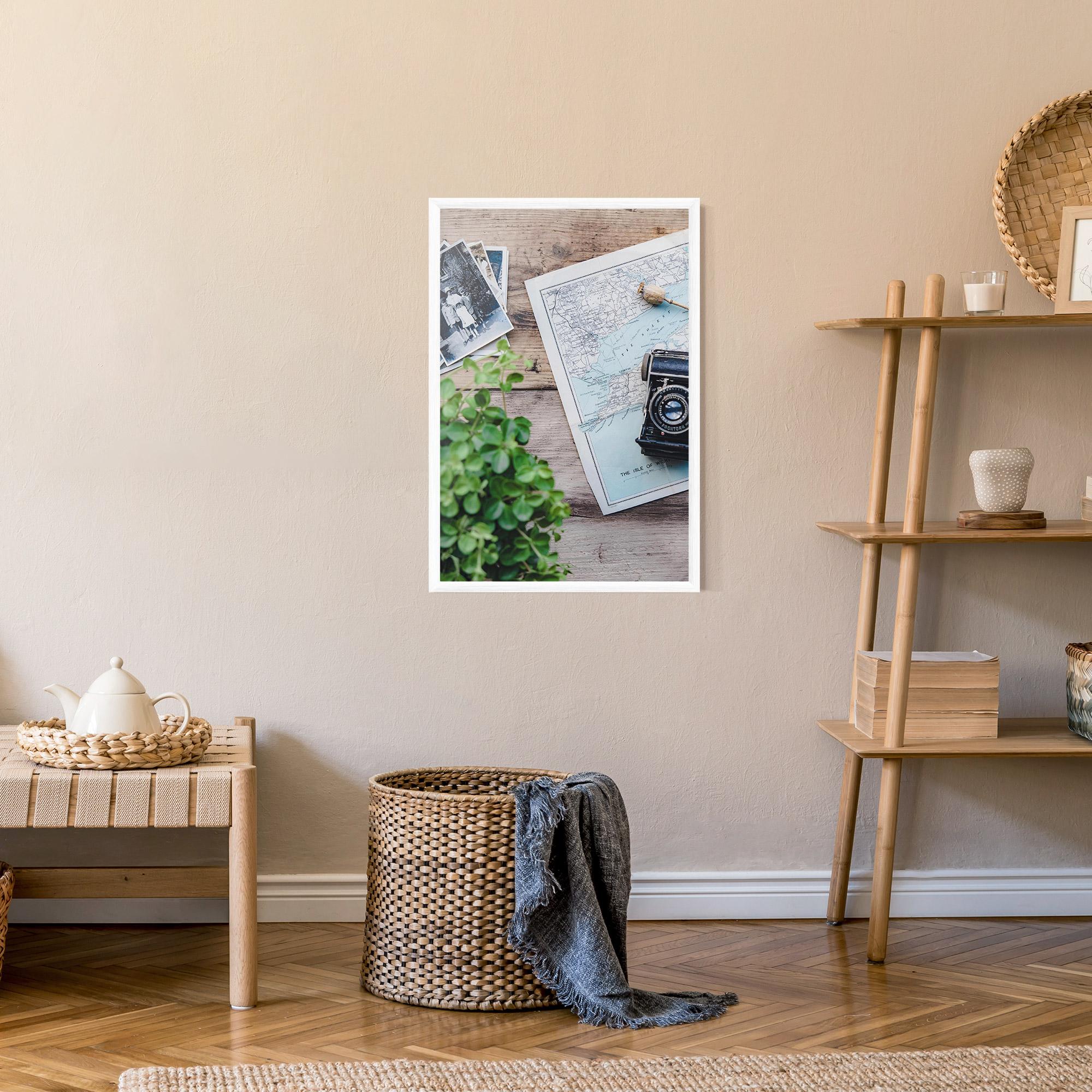 Gerahmte Poster Camera Map mockup 9