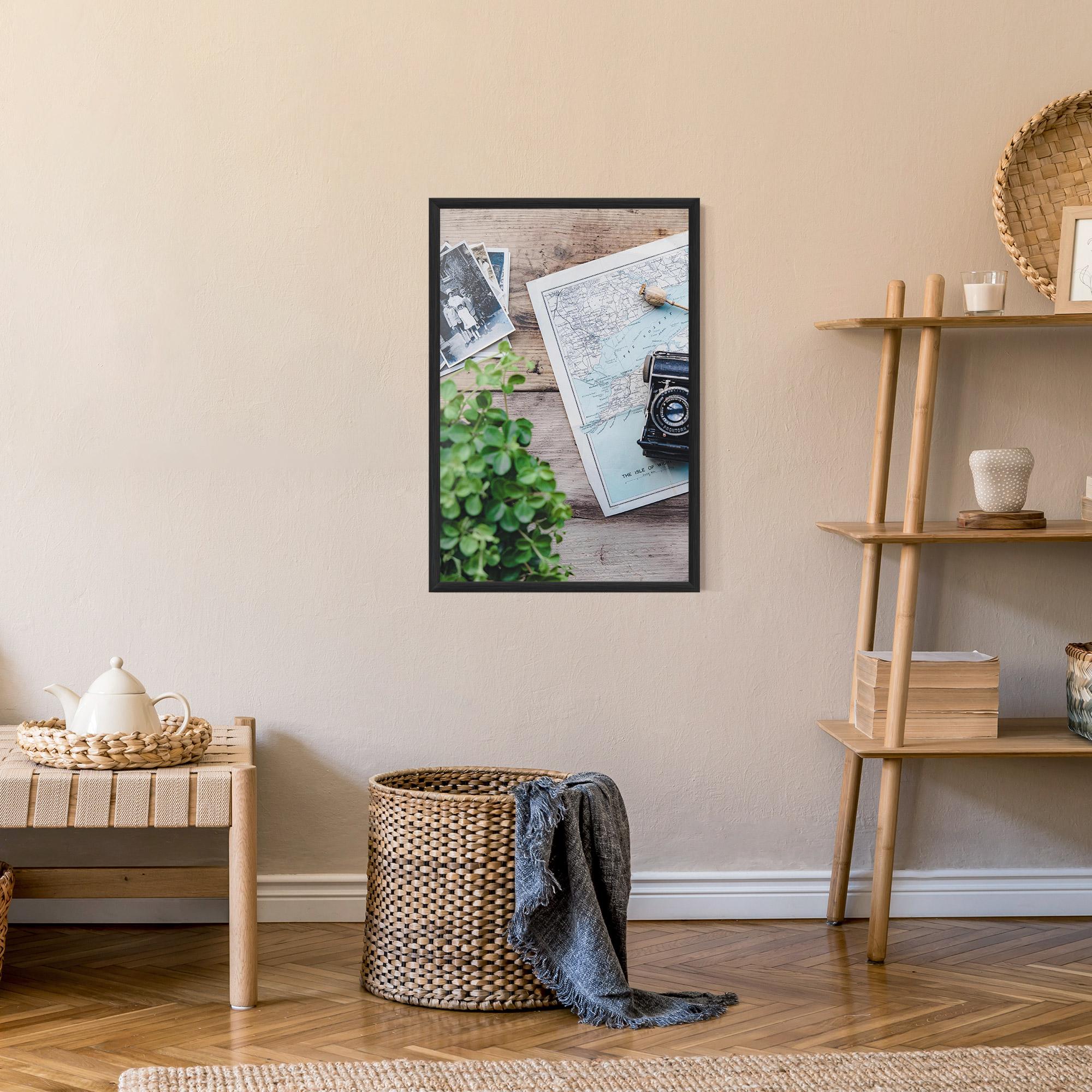 Gerahmte Poster Camera Map mockup 9