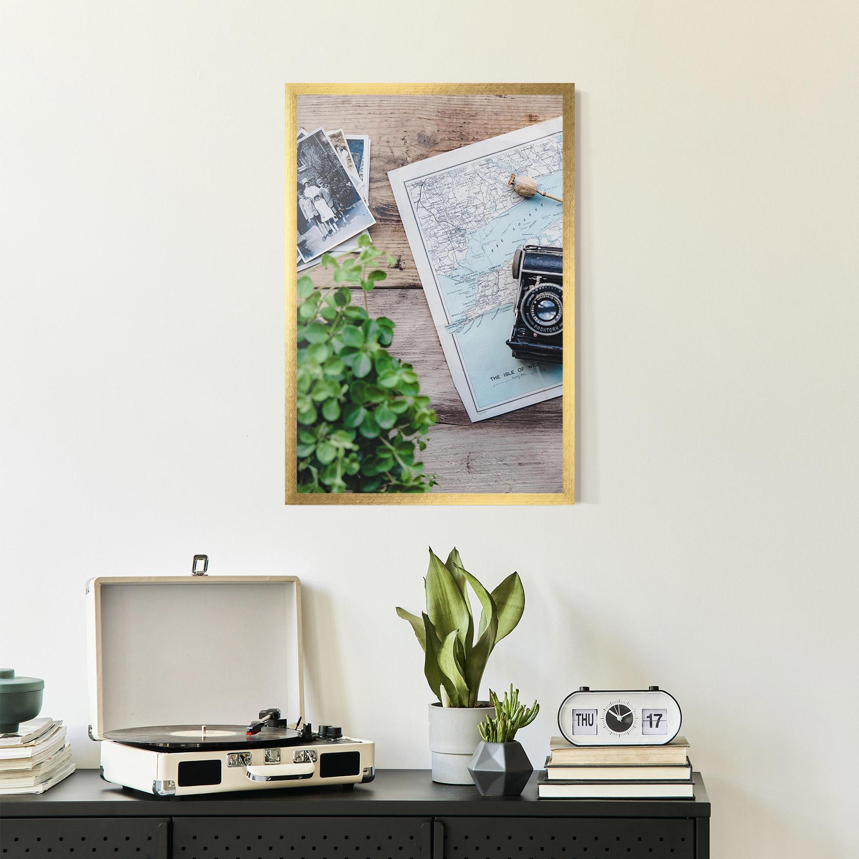 Gerahmte Poster Camera Map mockup 2
