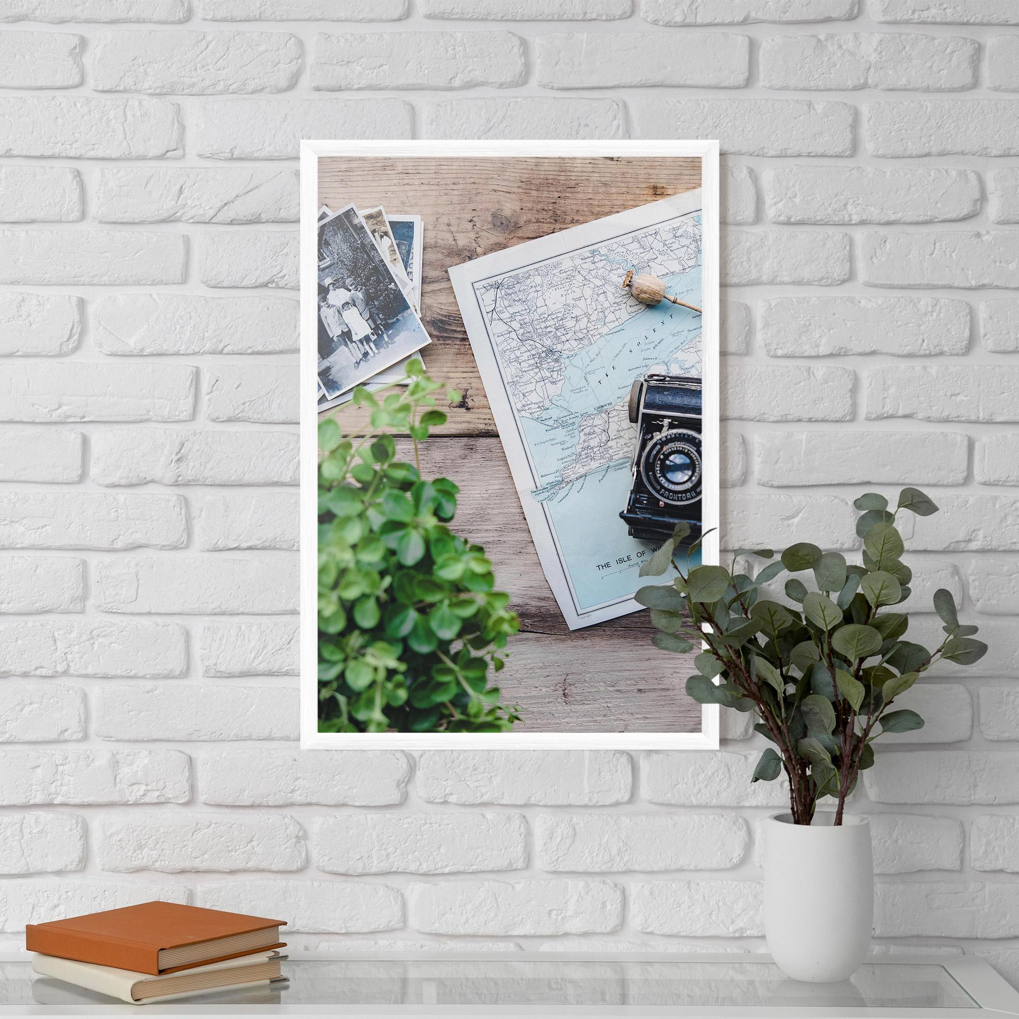 Gerahmte Poster Camera Map mockup 5