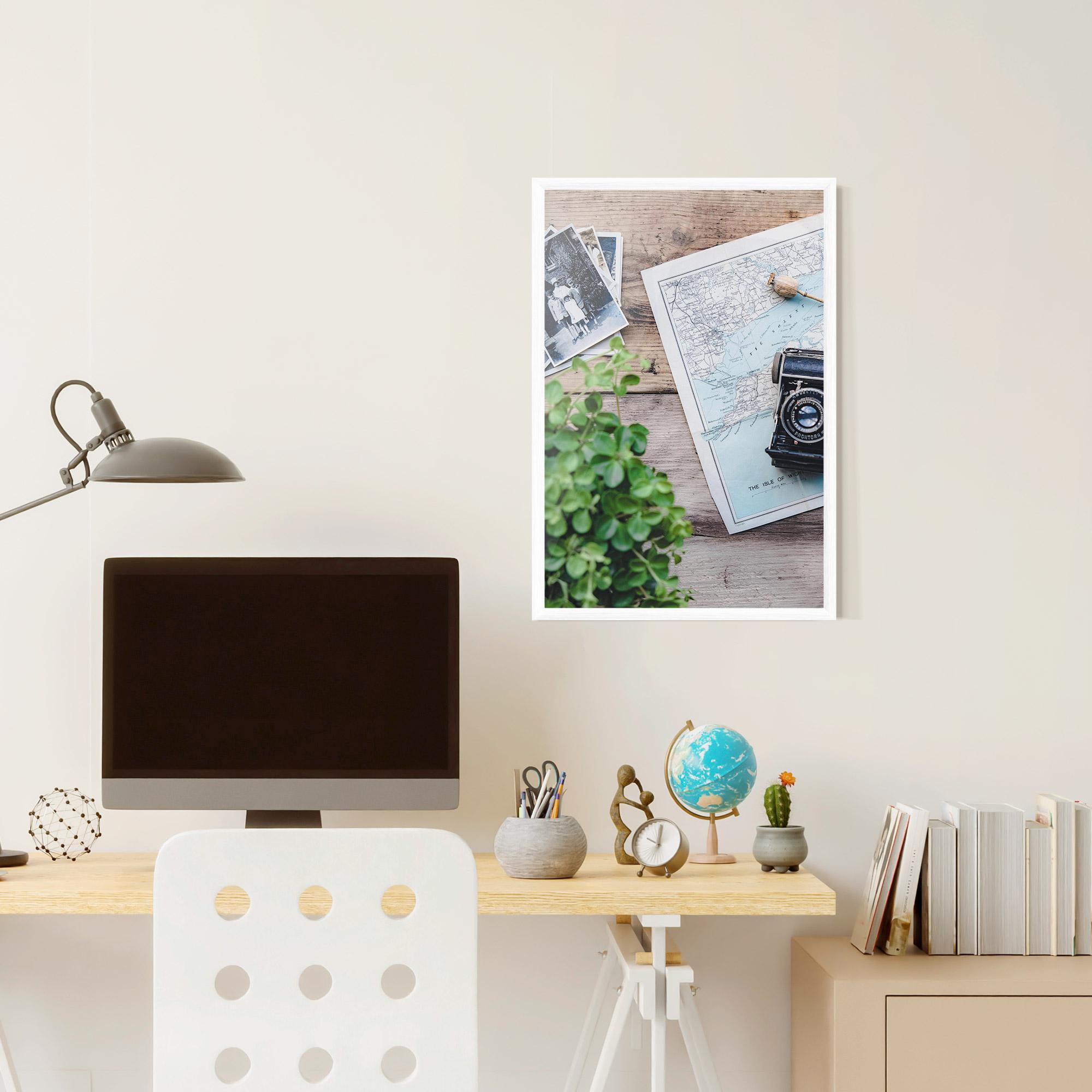 Gerahmte Poster Camera Map mockup 6