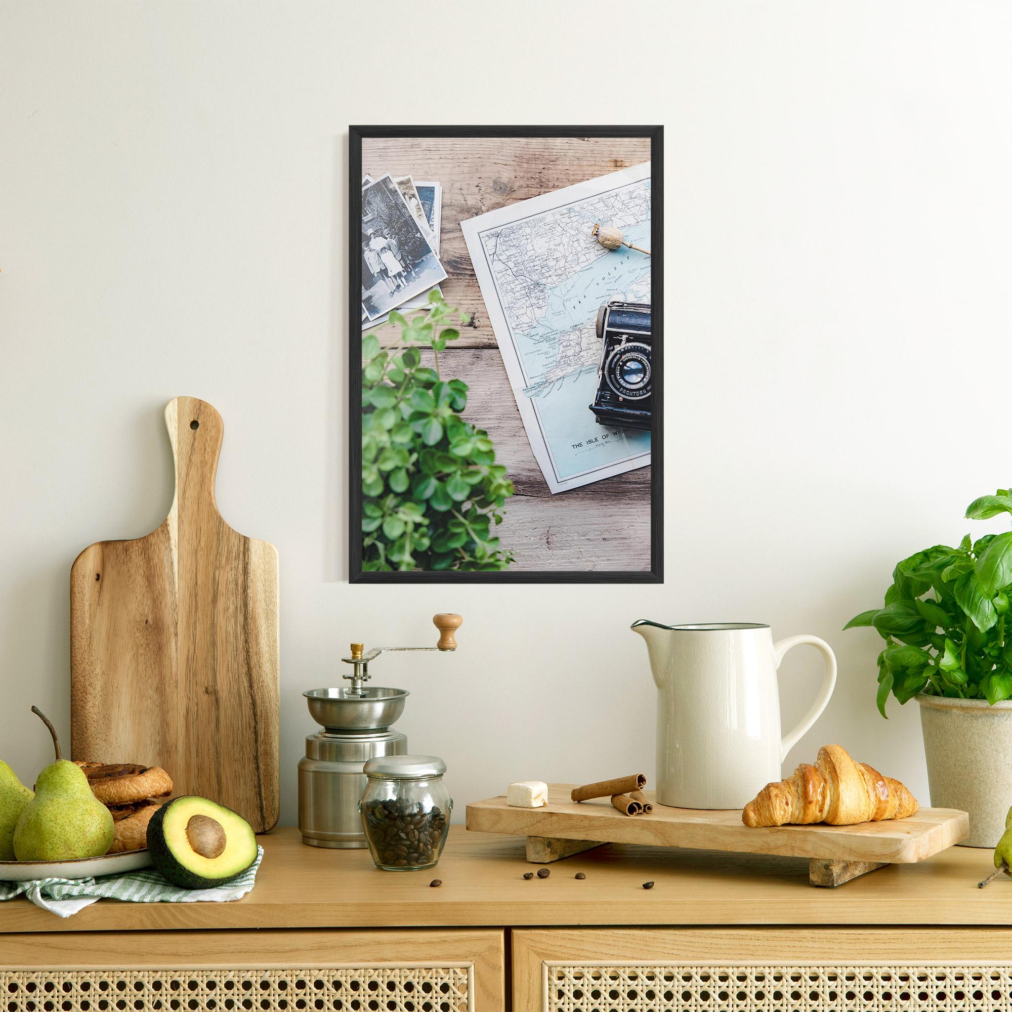 Gerahmte Poster Camera Map mockup 8