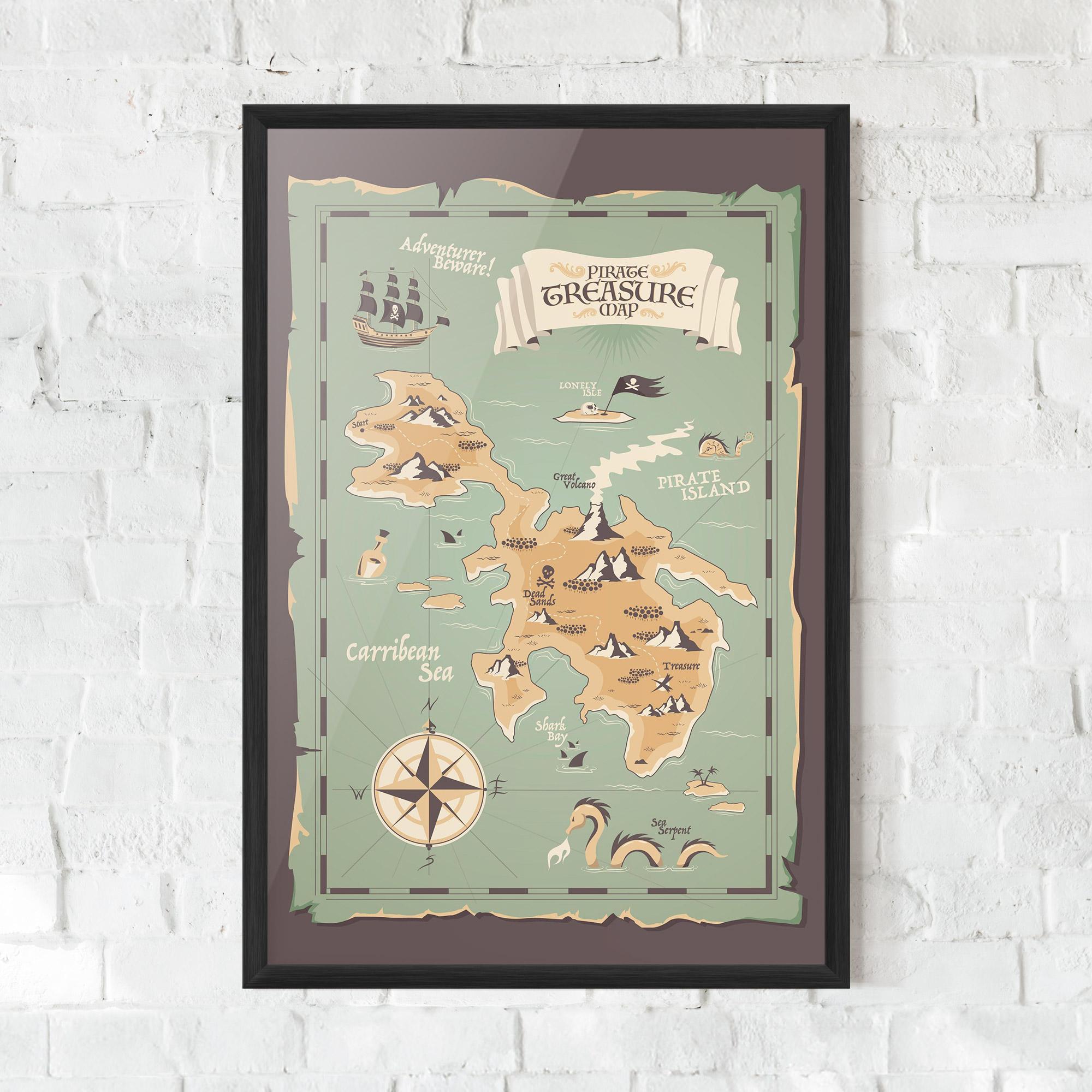 Gerahmte Poster Adventurer Beware mockup 0