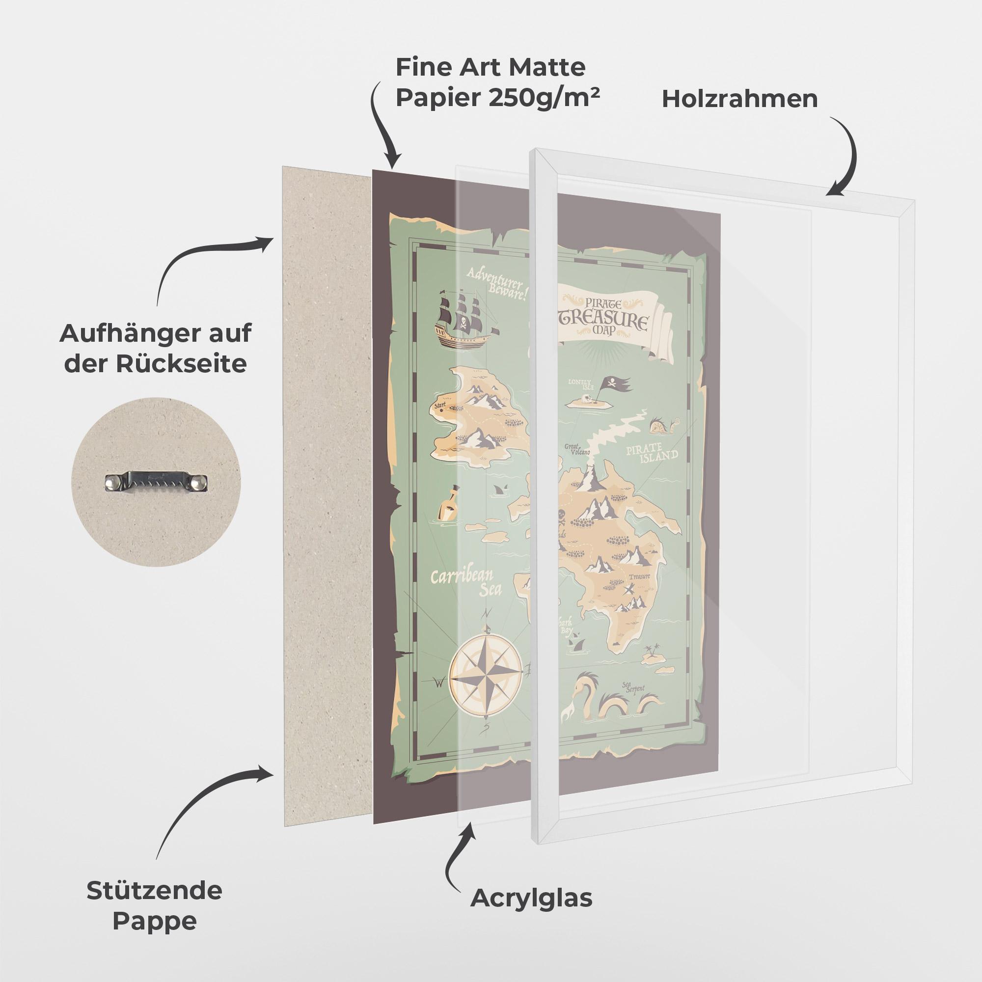 Gerahmte Poster Adventurer Beware mockup 1