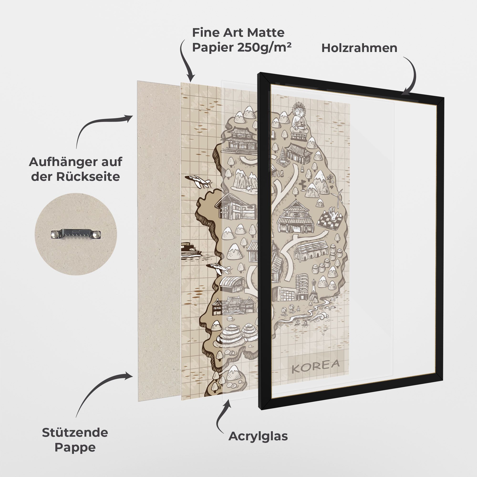 Old Korea Map mockup 1