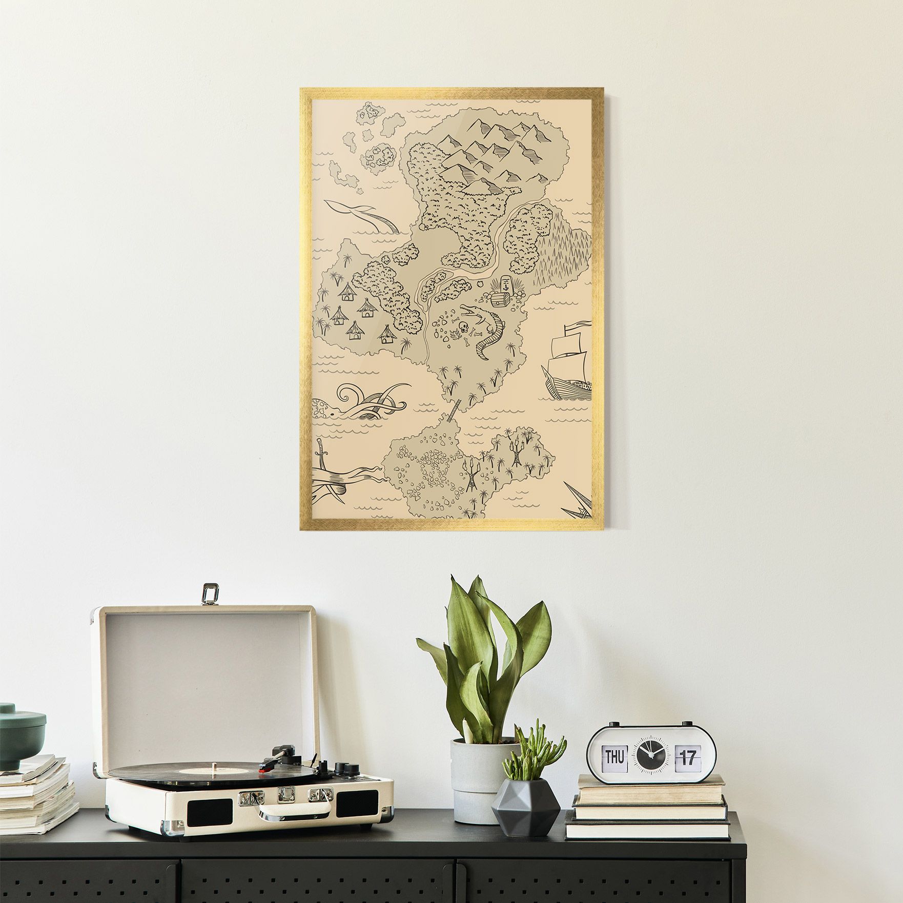 Island Old Map mockup 2