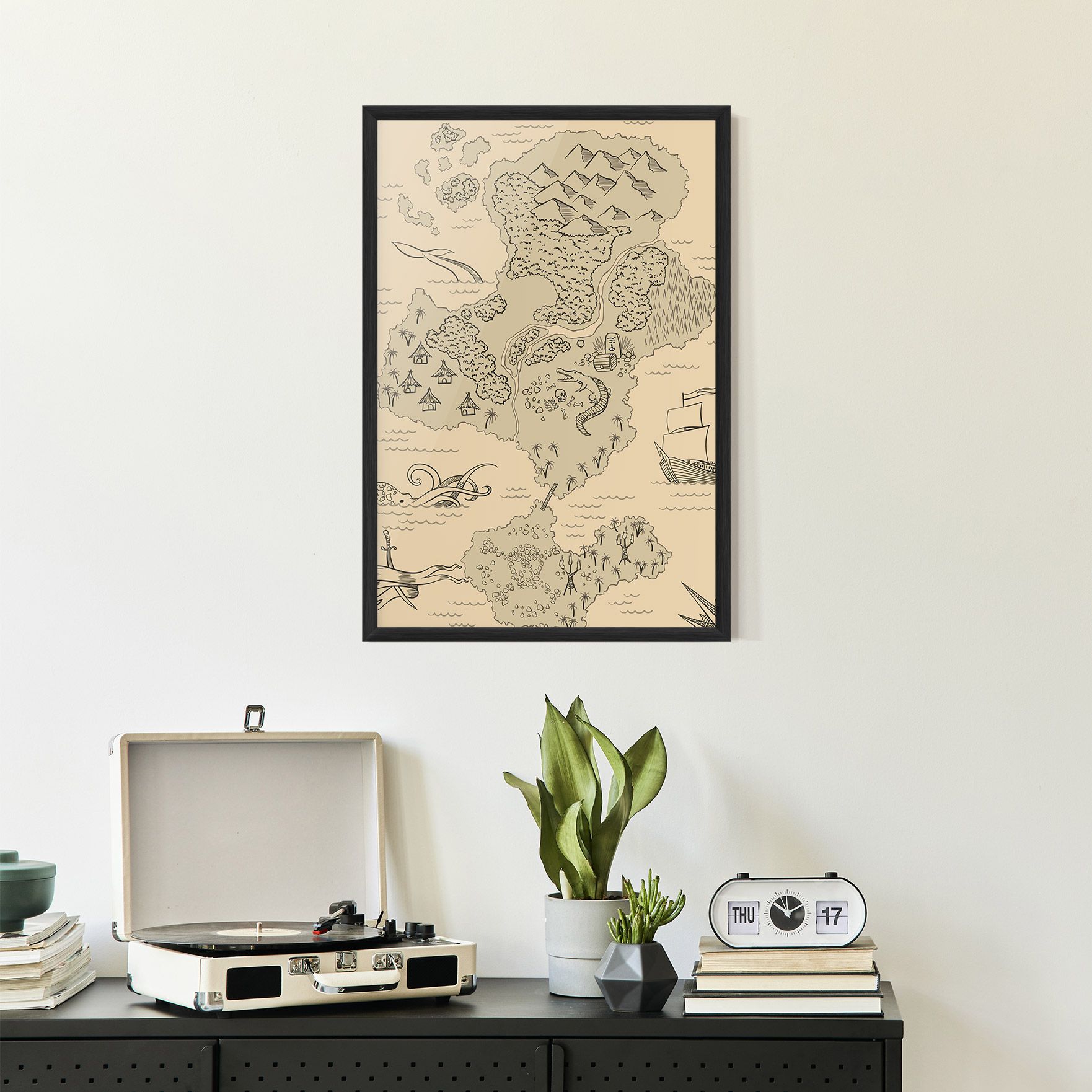 Island Old Map mockup 2