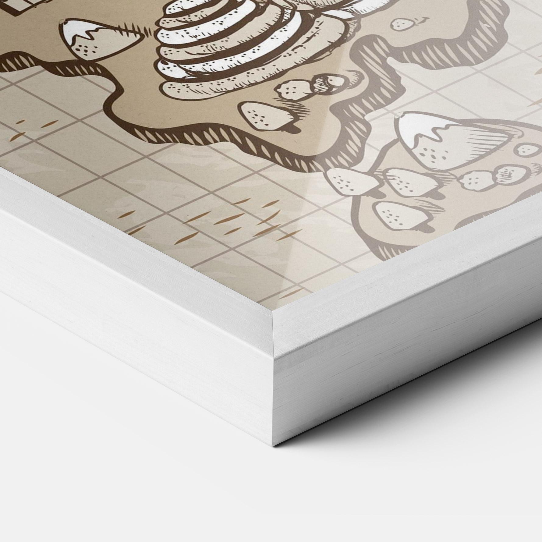 Gerahmte Poster Old Korea Map mockup 3