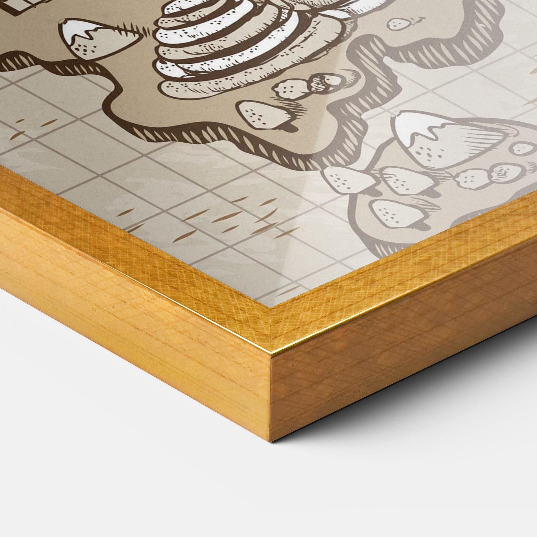 Gerahmte Poster Old Korea Map mockup 3