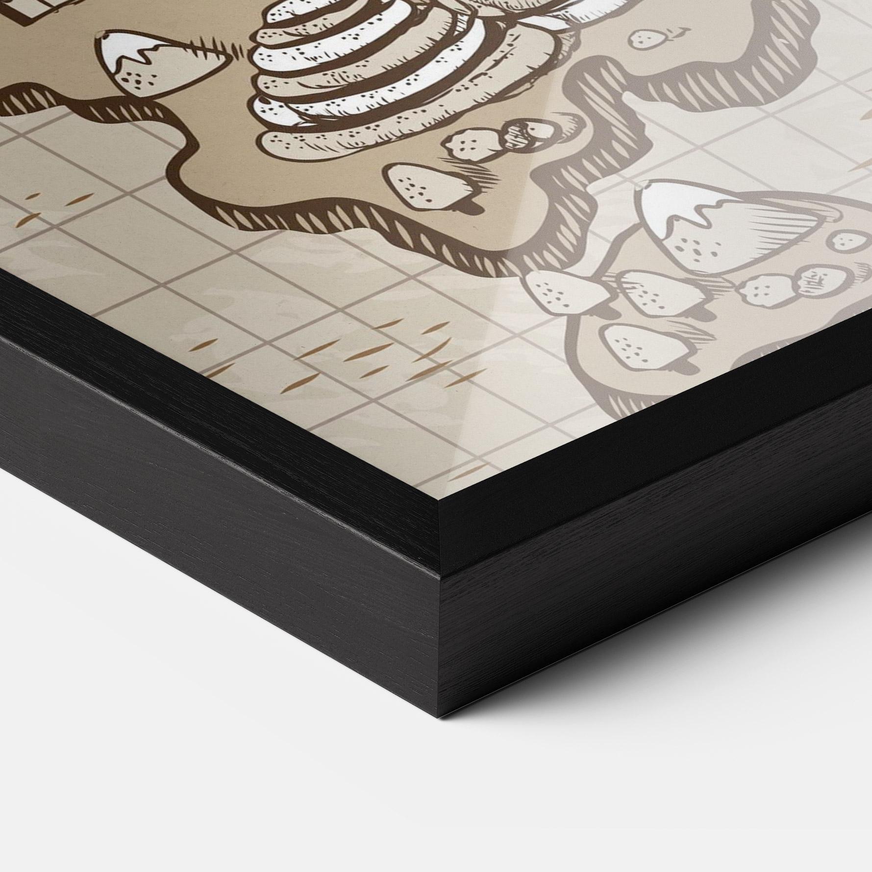 Gerahmte Poster Old Korea Map mockup 3