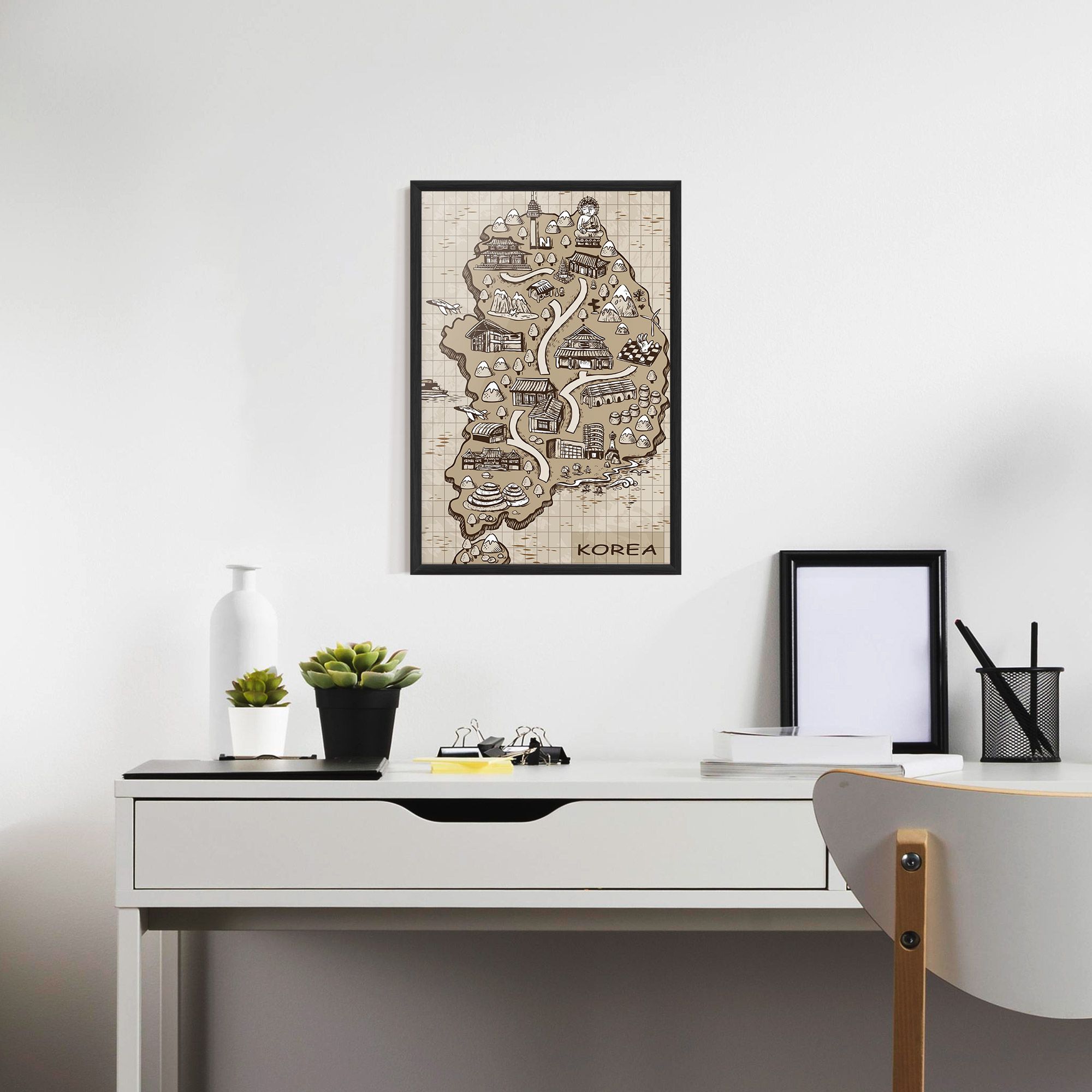 Old Korea Map mockup 7