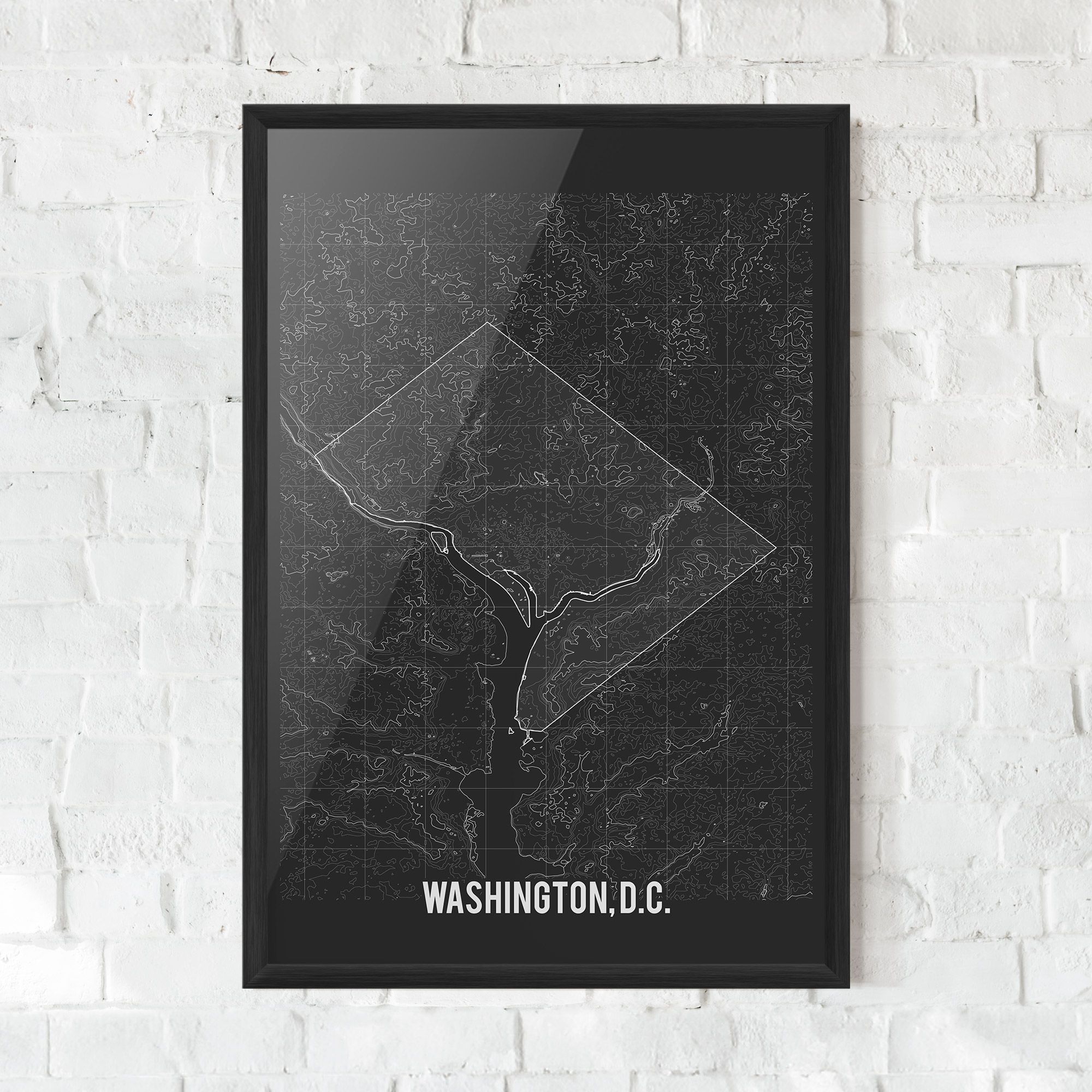 Washington Grey Map mockup 0