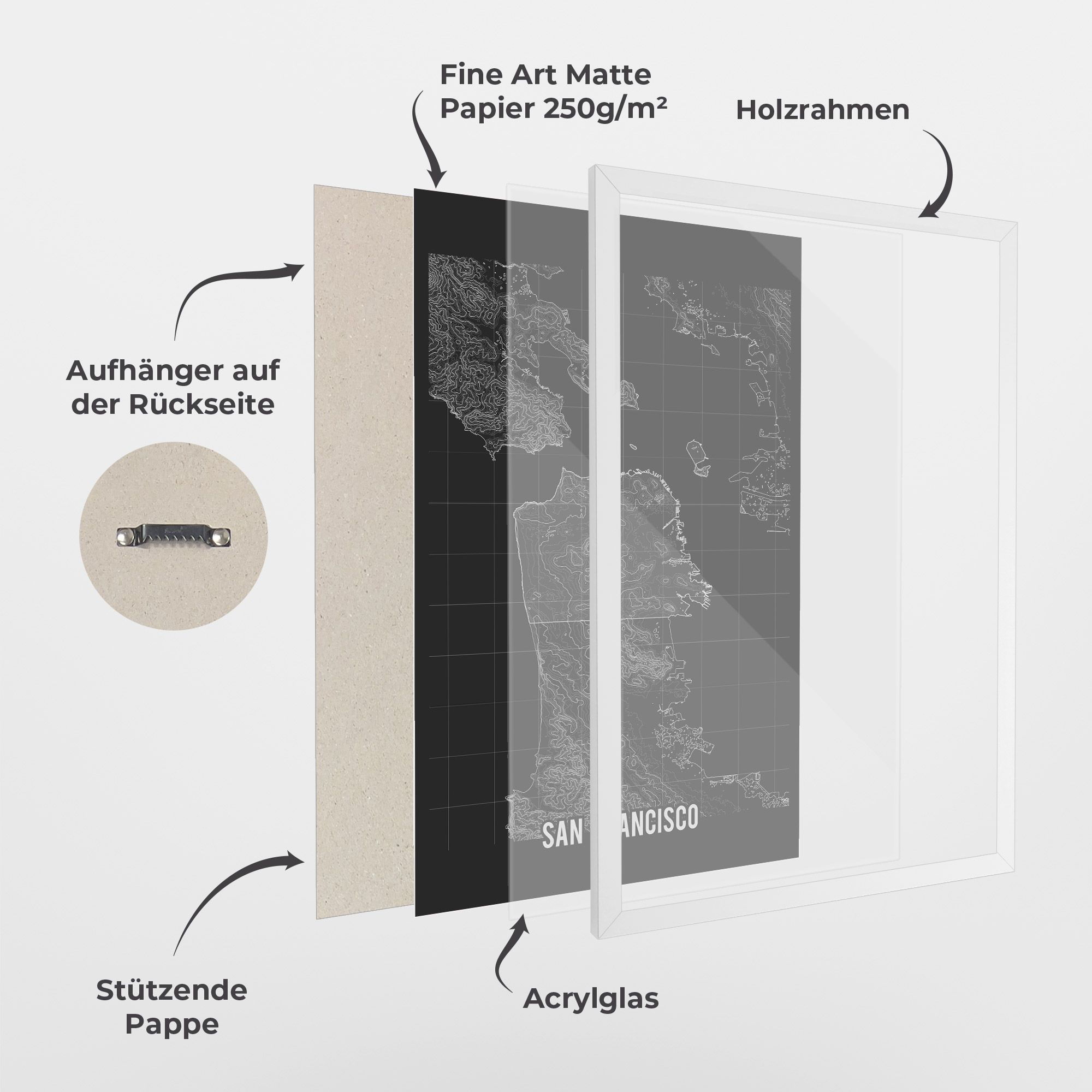 San Francisco Grey Map mockup 1
