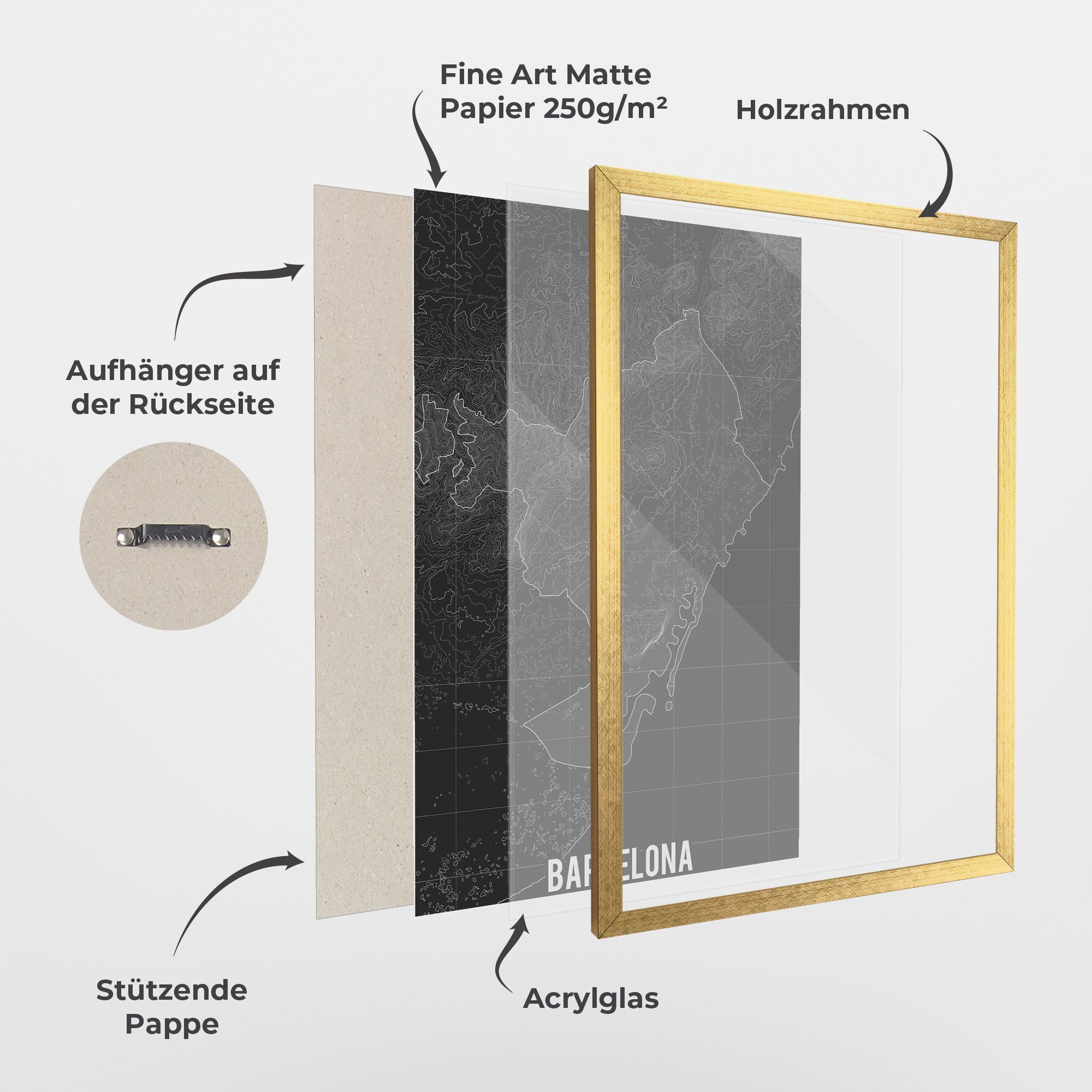 Barcelona Grey Map mockup 1