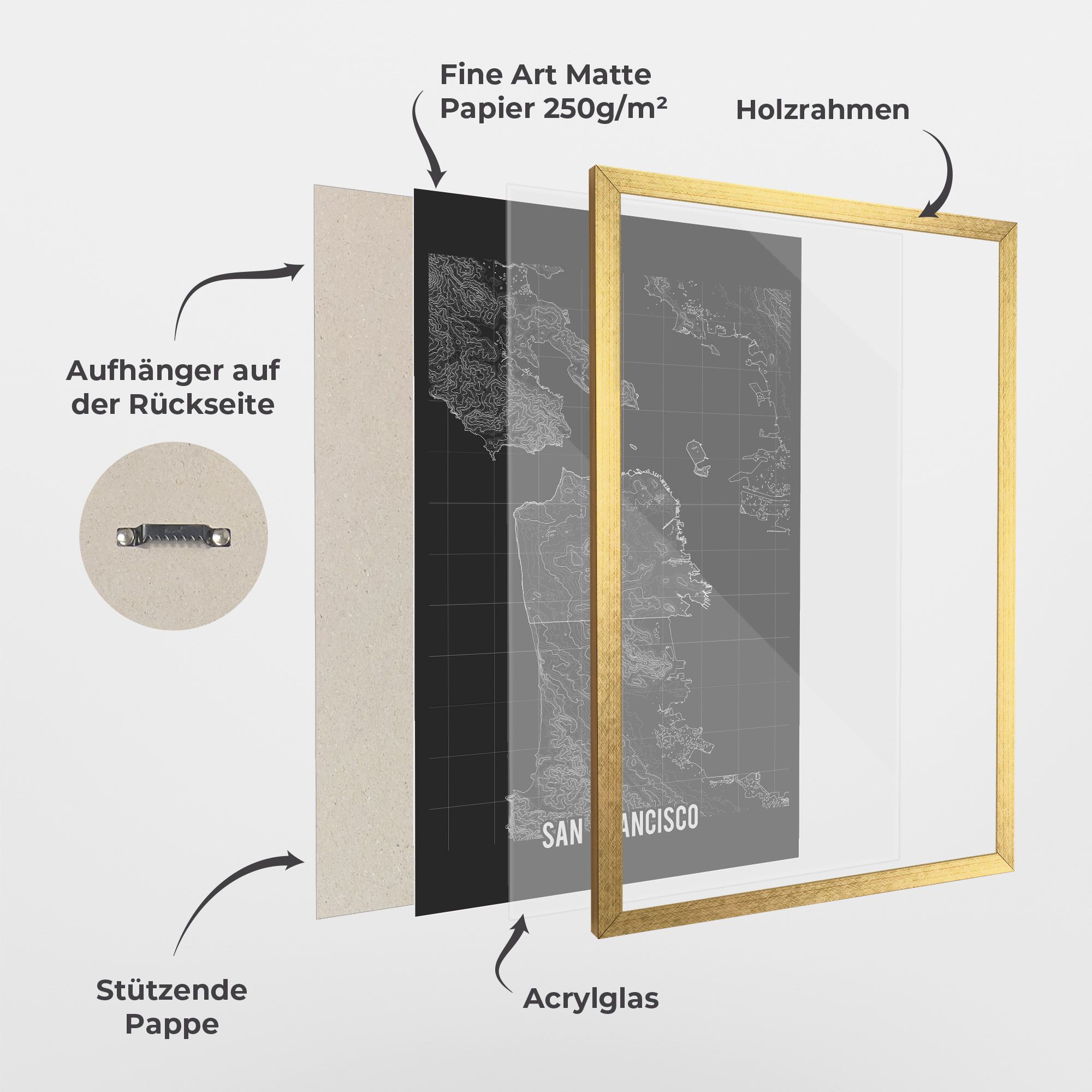 San Francisco Grey Map mockup 1